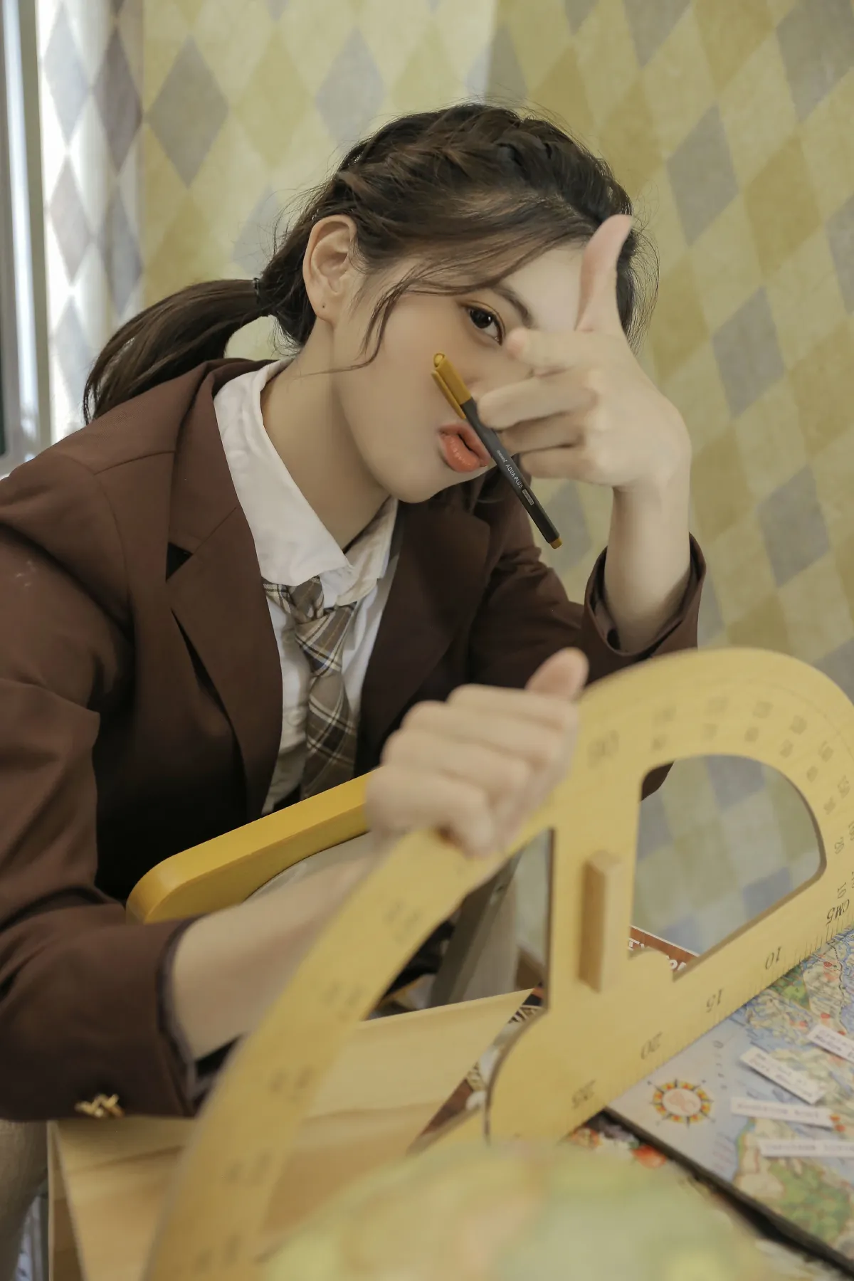 Sa娇少女写真馆_潘珺雅《下节课自习》美图作品图片5