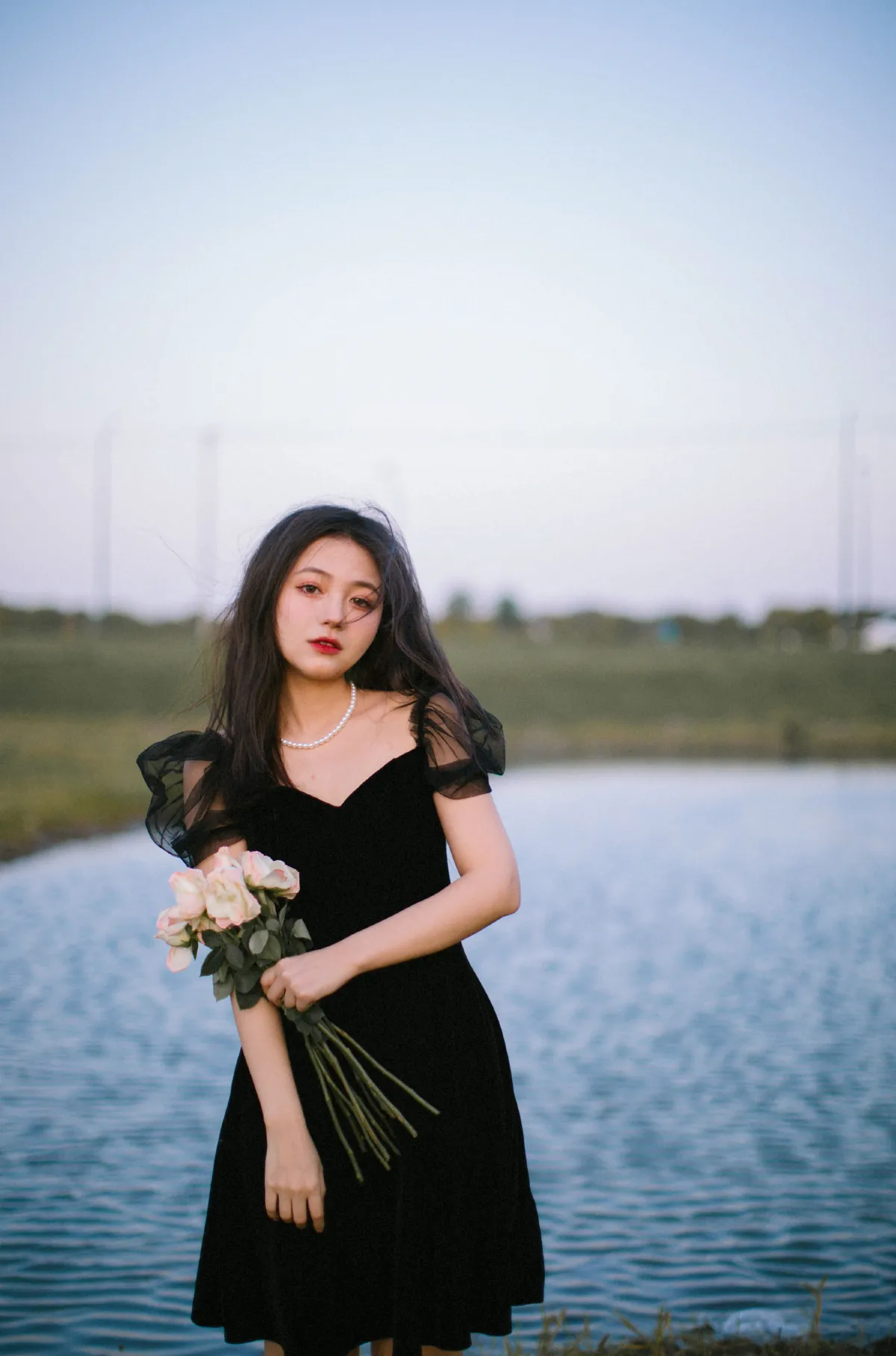 少女与花