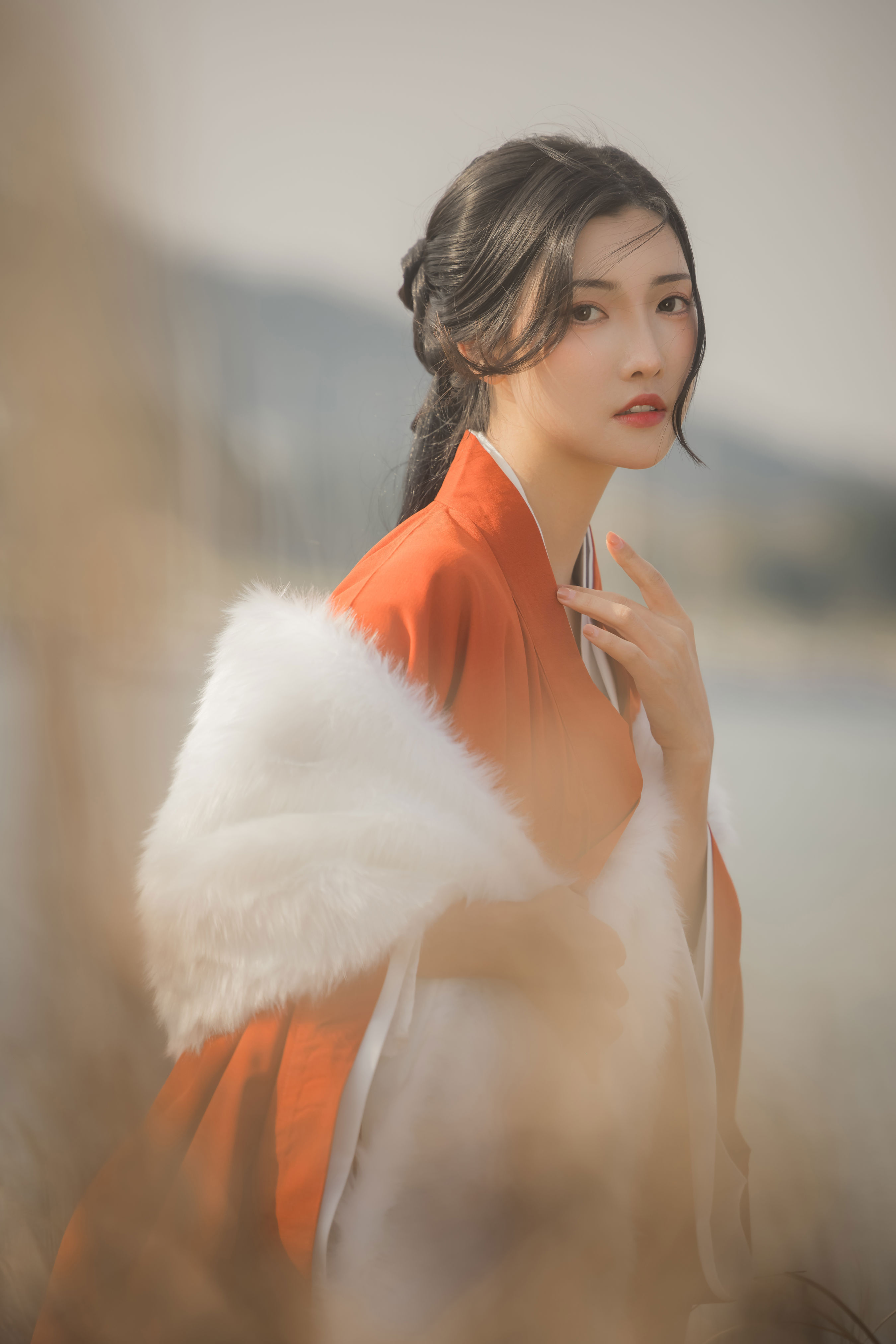 夕阳下