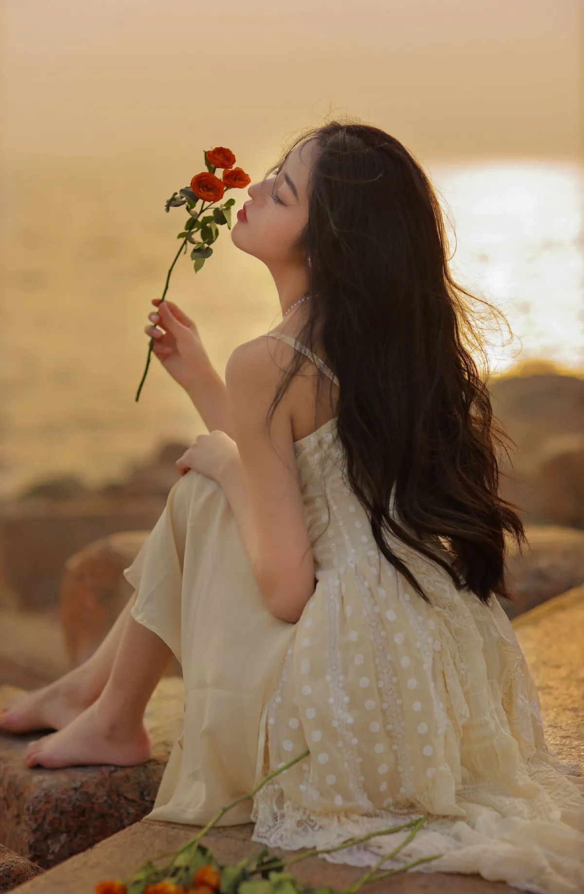 柳若汐-_沐槿cutie《她与落日》美图作品图片2