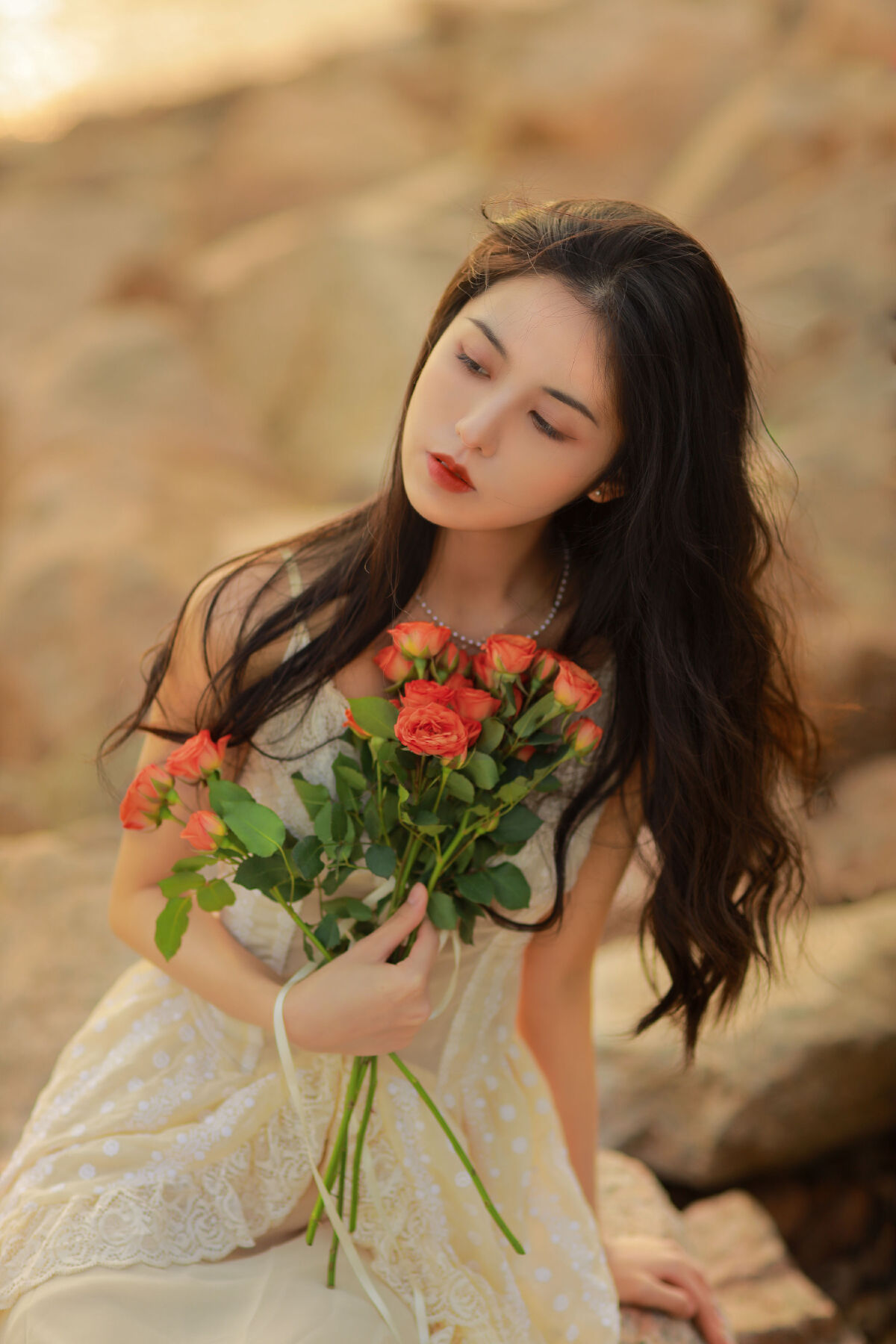 柳若汐-_沐槿cutie《她与落日》美图作品图片4