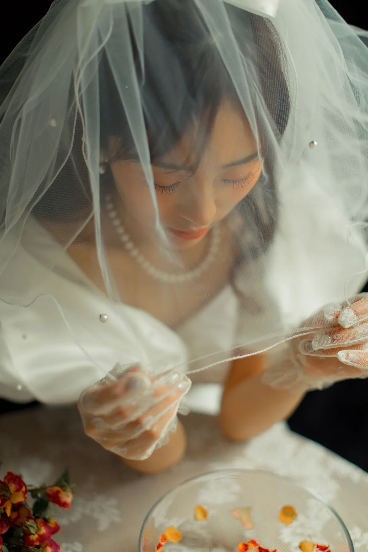 复古婚纱