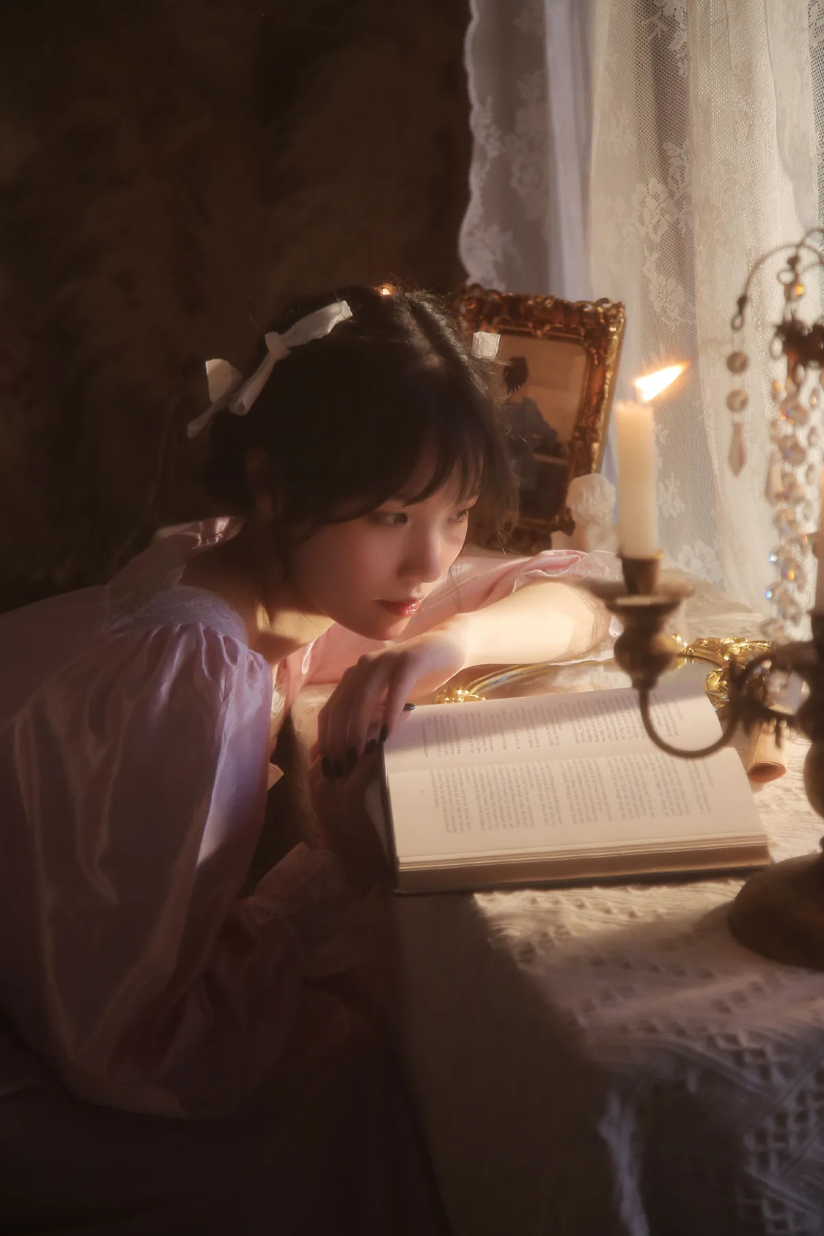 油画风少女1