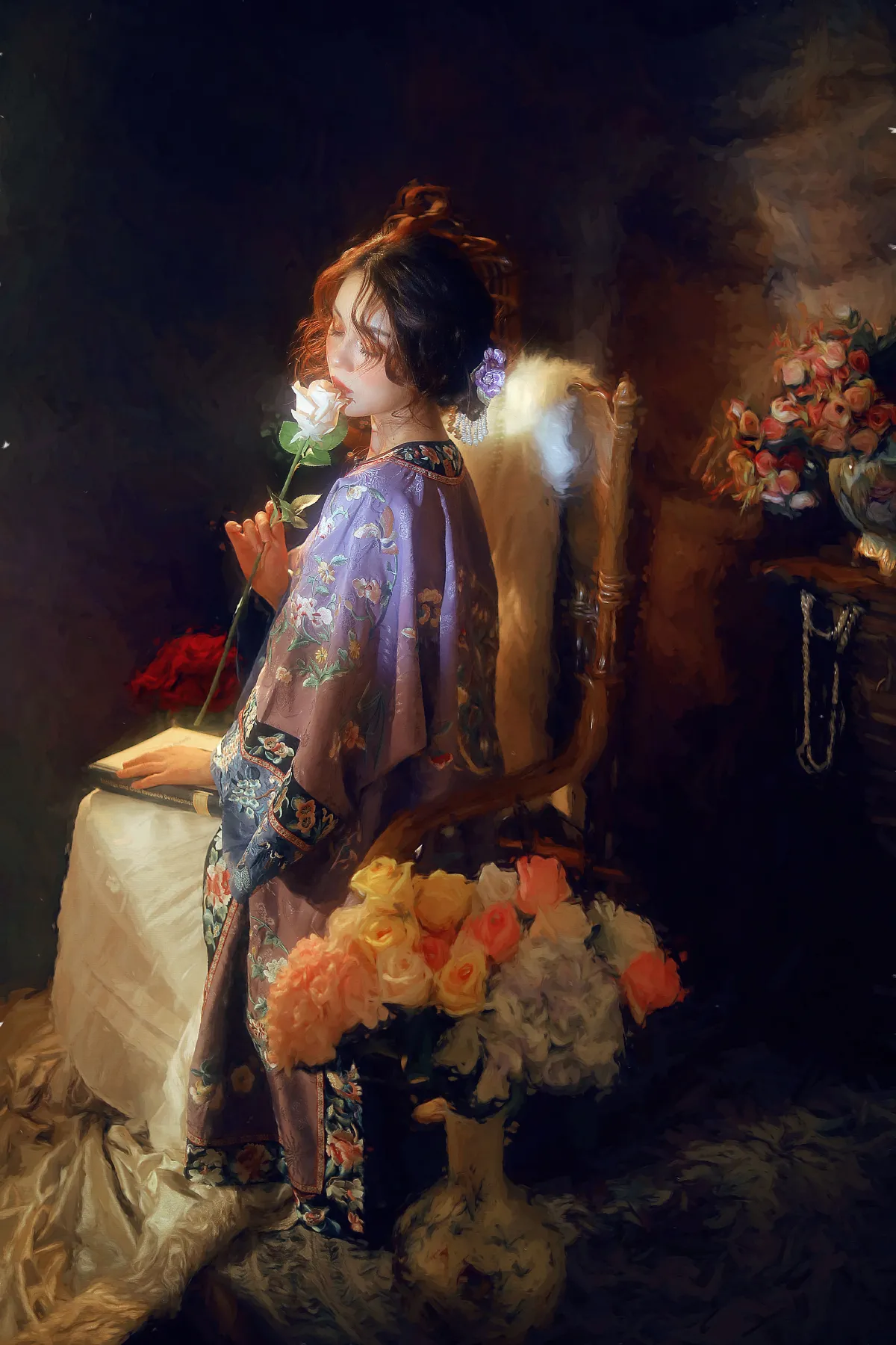 油画与清汉女