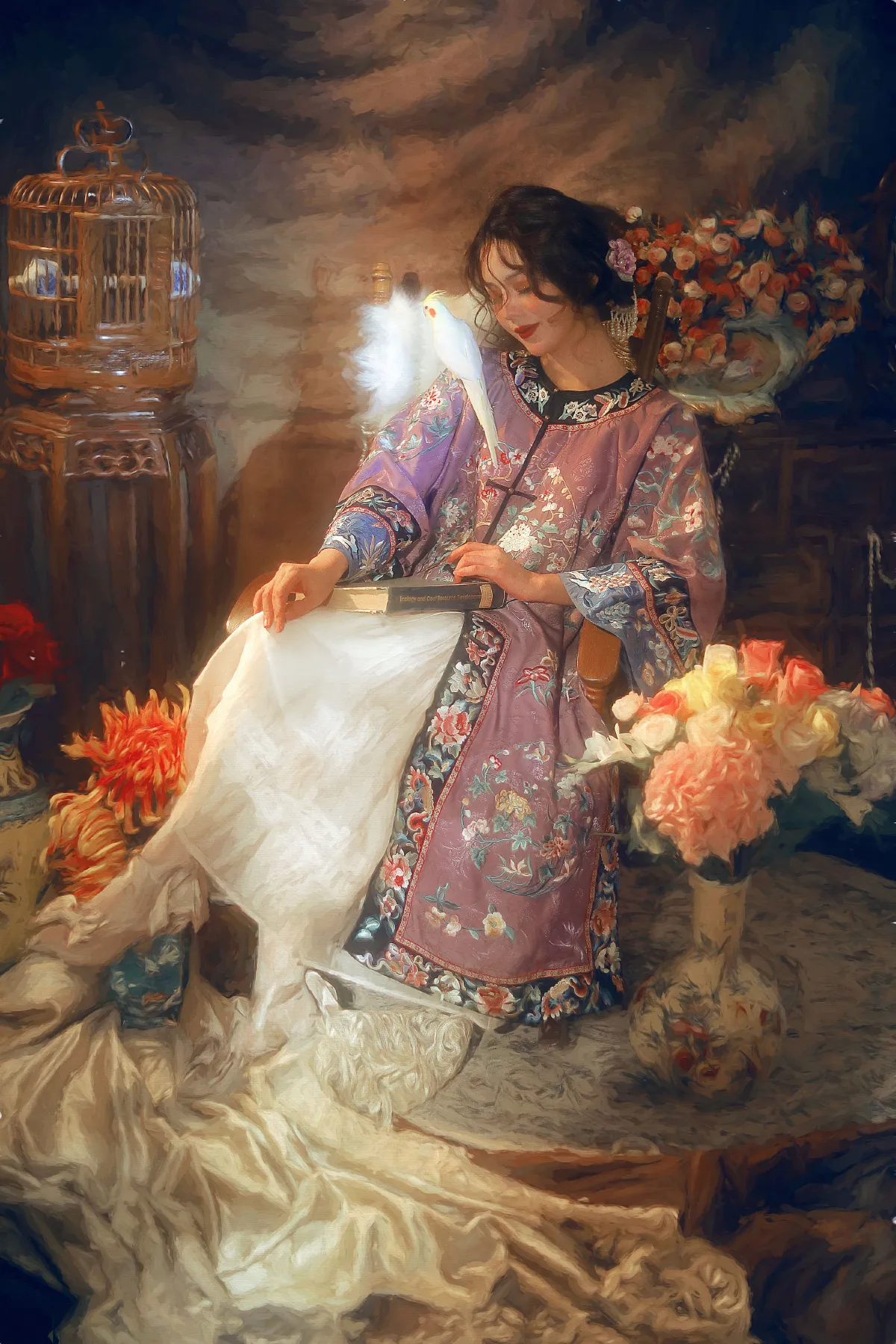 油画与清汉女1