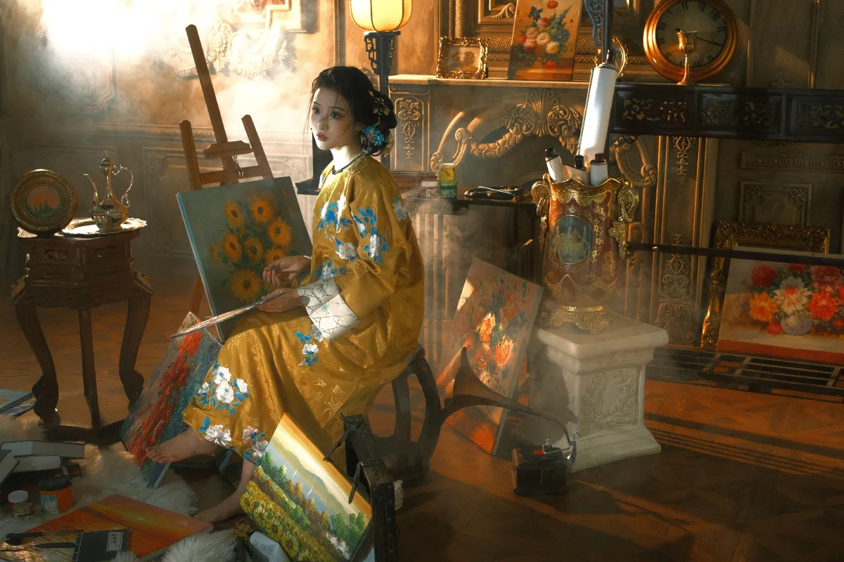 西方画展上的东方女人2