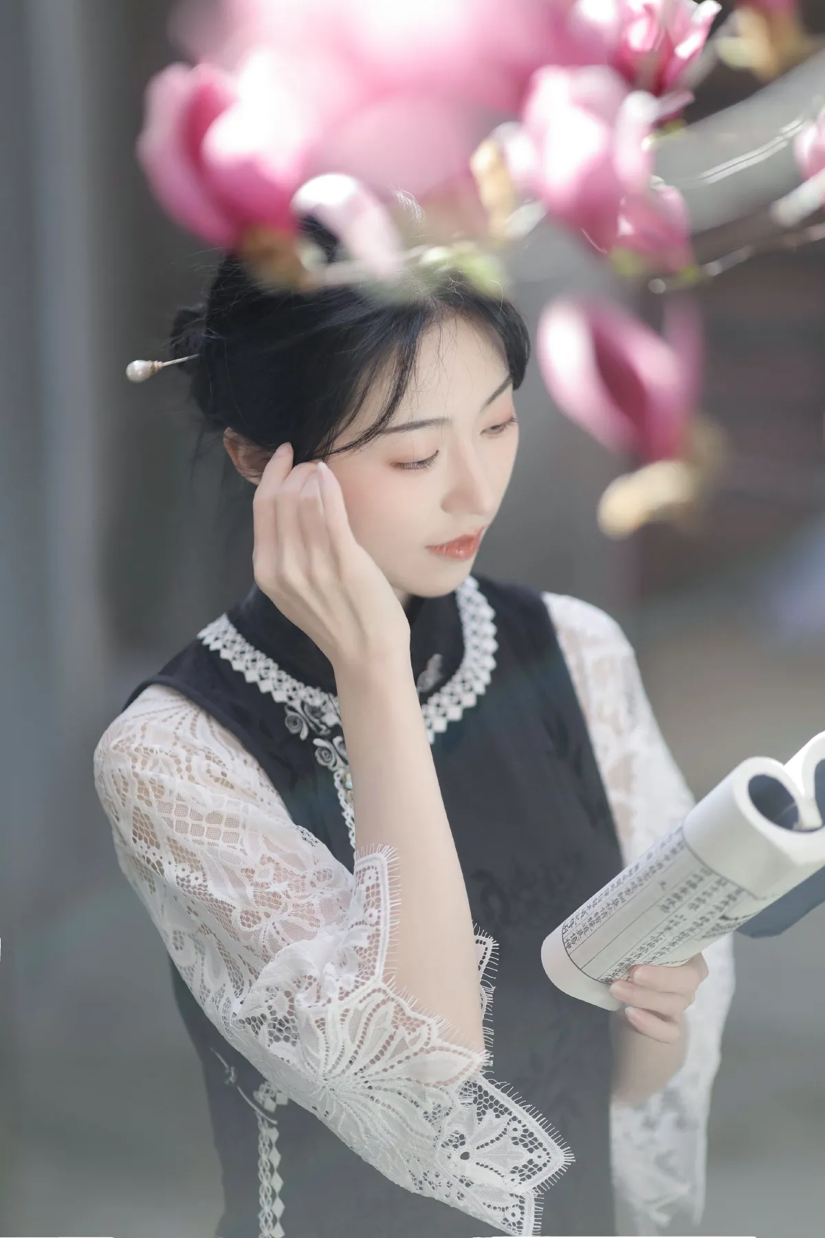 大燕儿lois_粉面姑娘《玉兰花》美图作品图片3