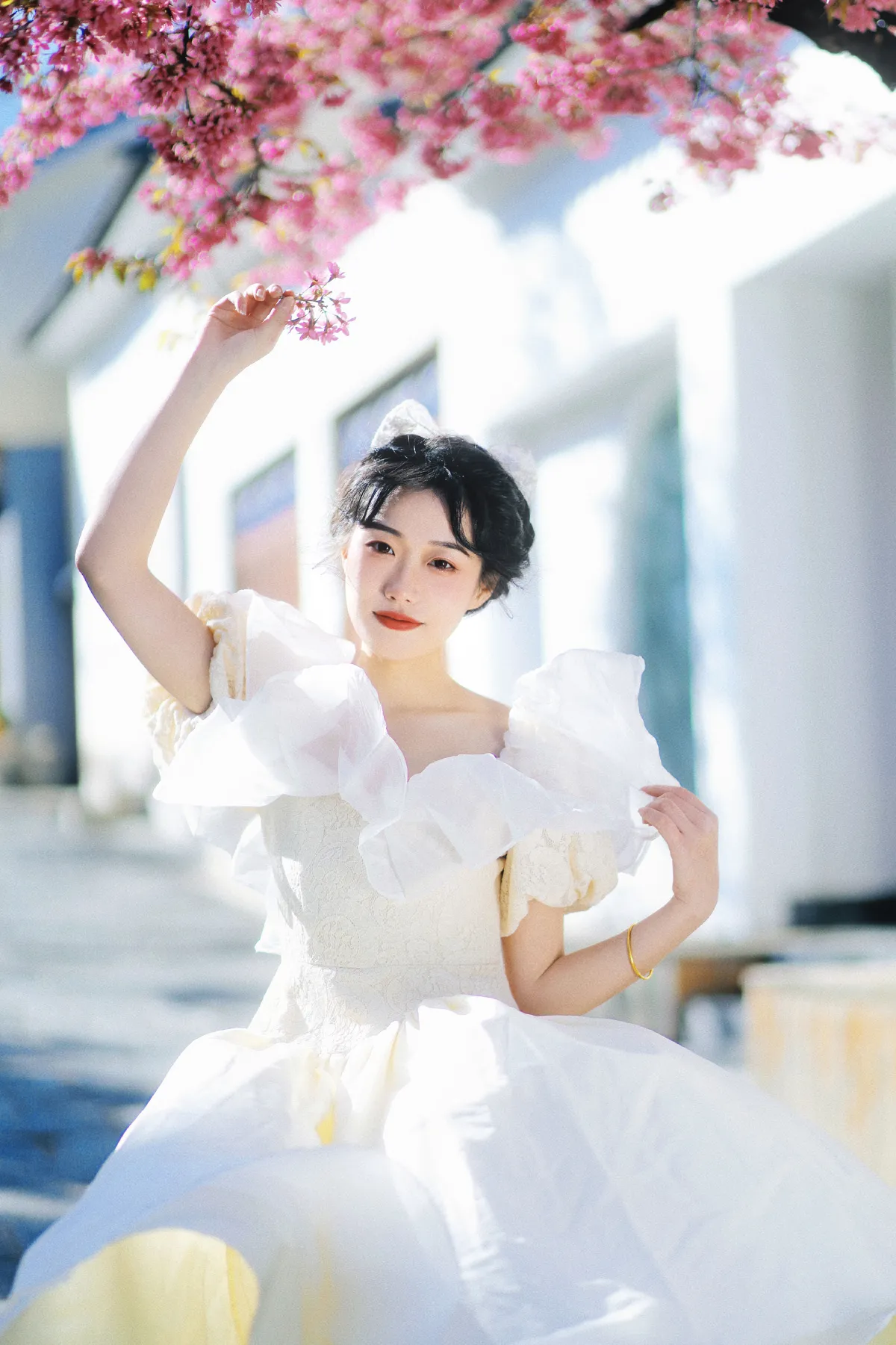 冬樱花下2