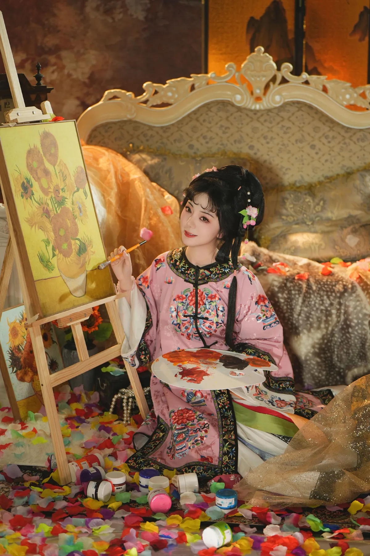 油画清汉女2