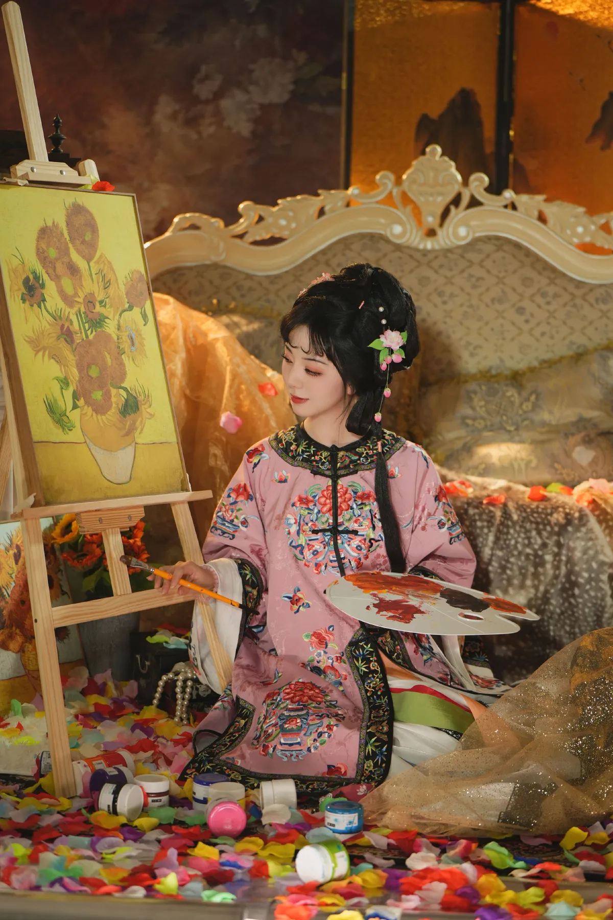 油画清汉女
