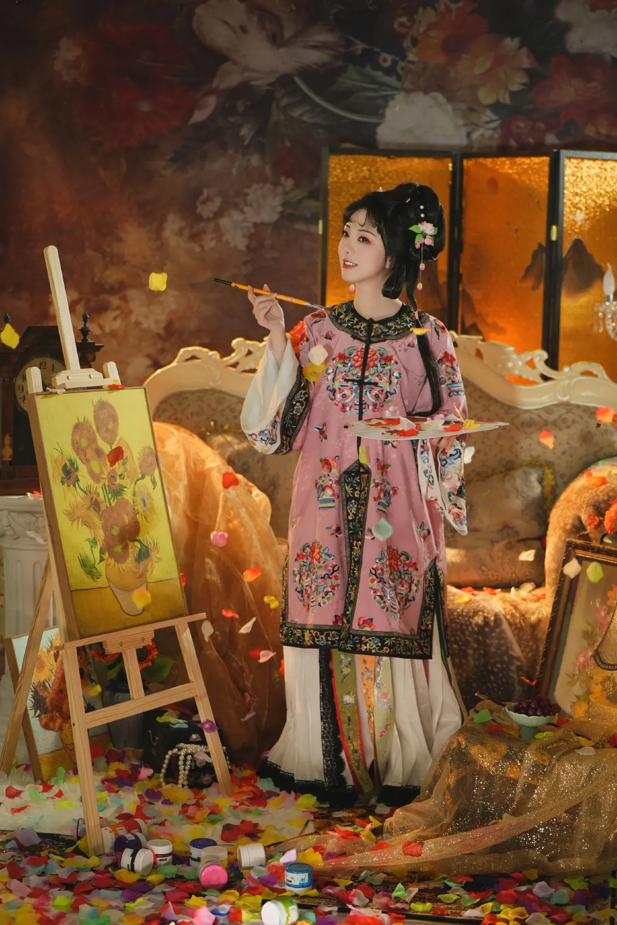 油画清汉女