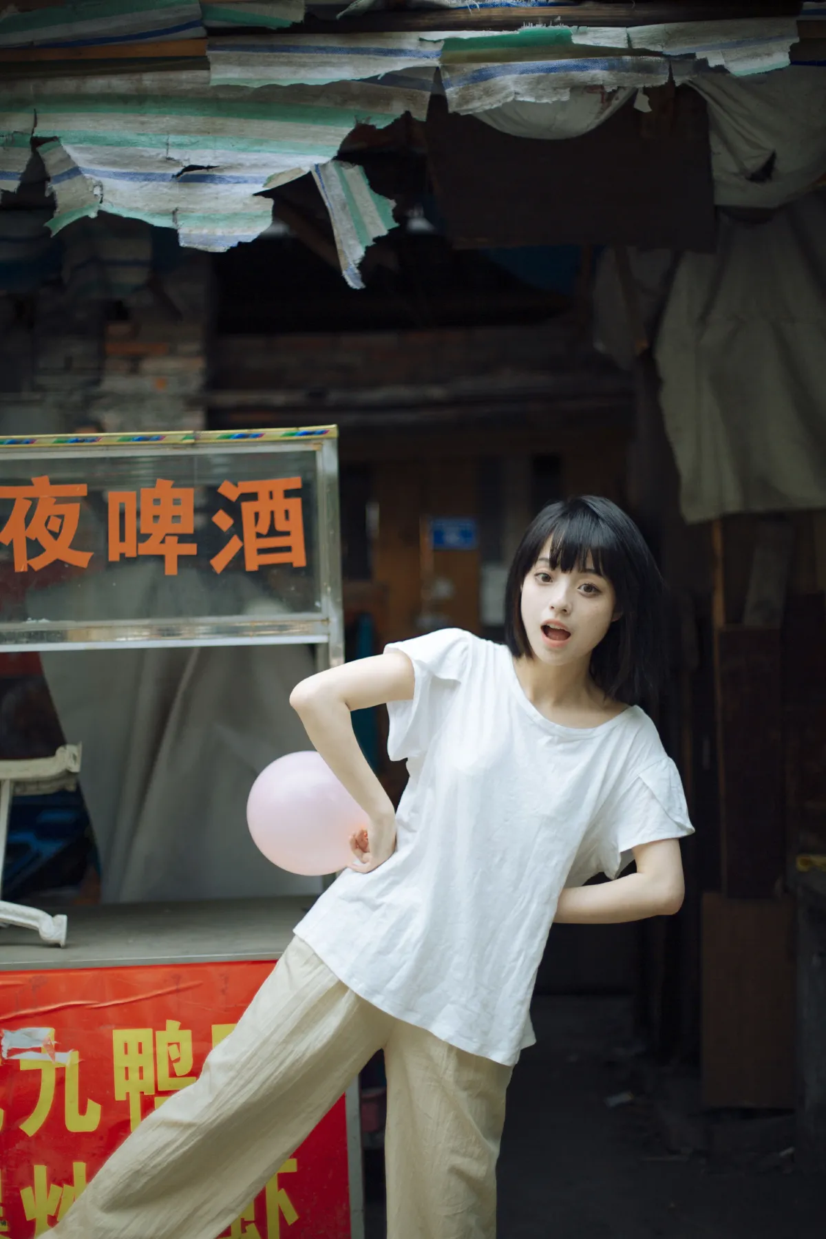 在夏日街头漫游