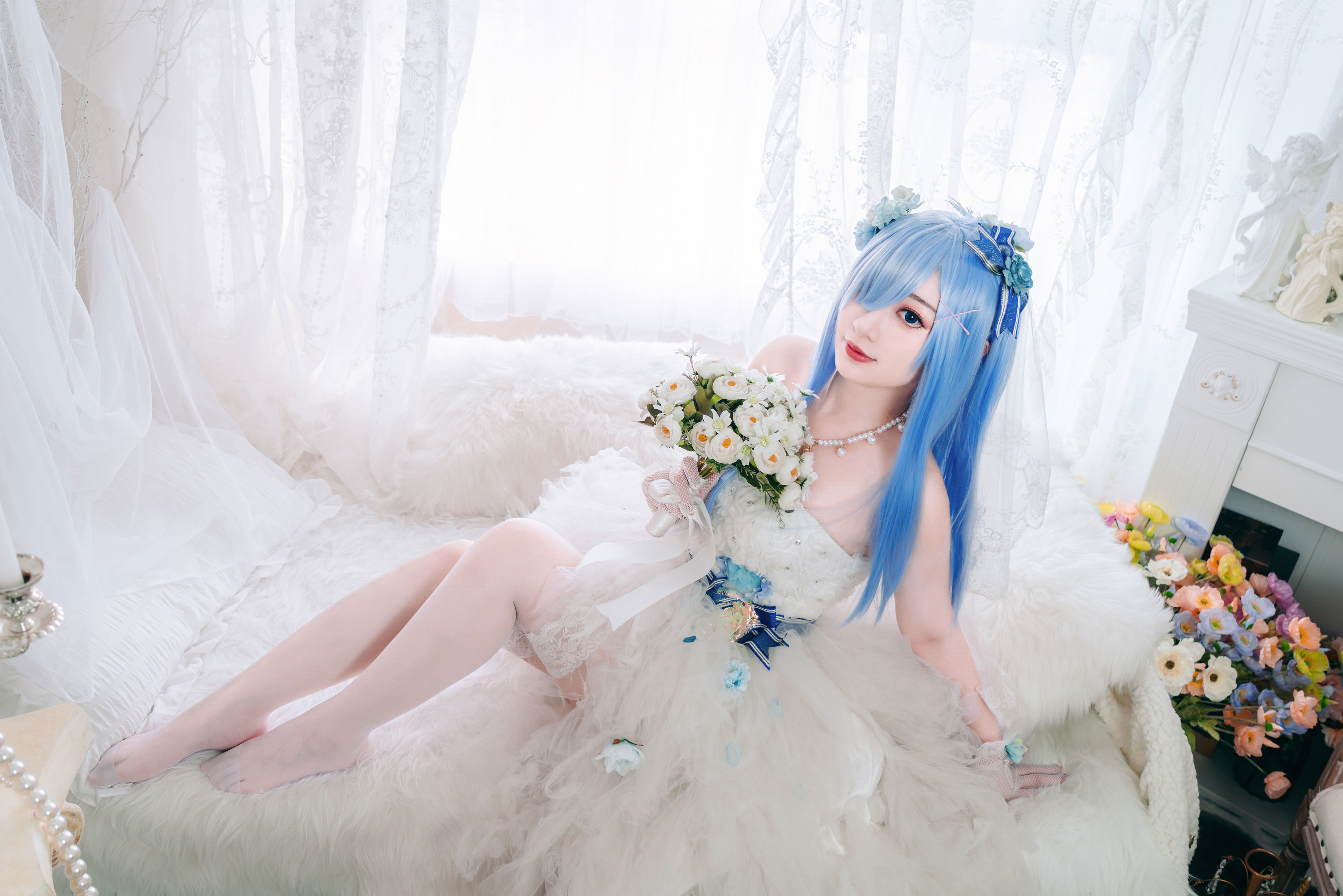 长发蕾姆花嫁