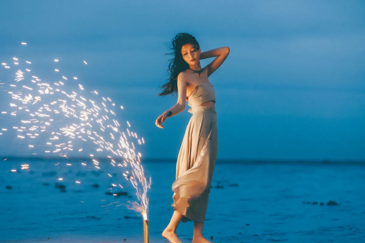 烟花与少女