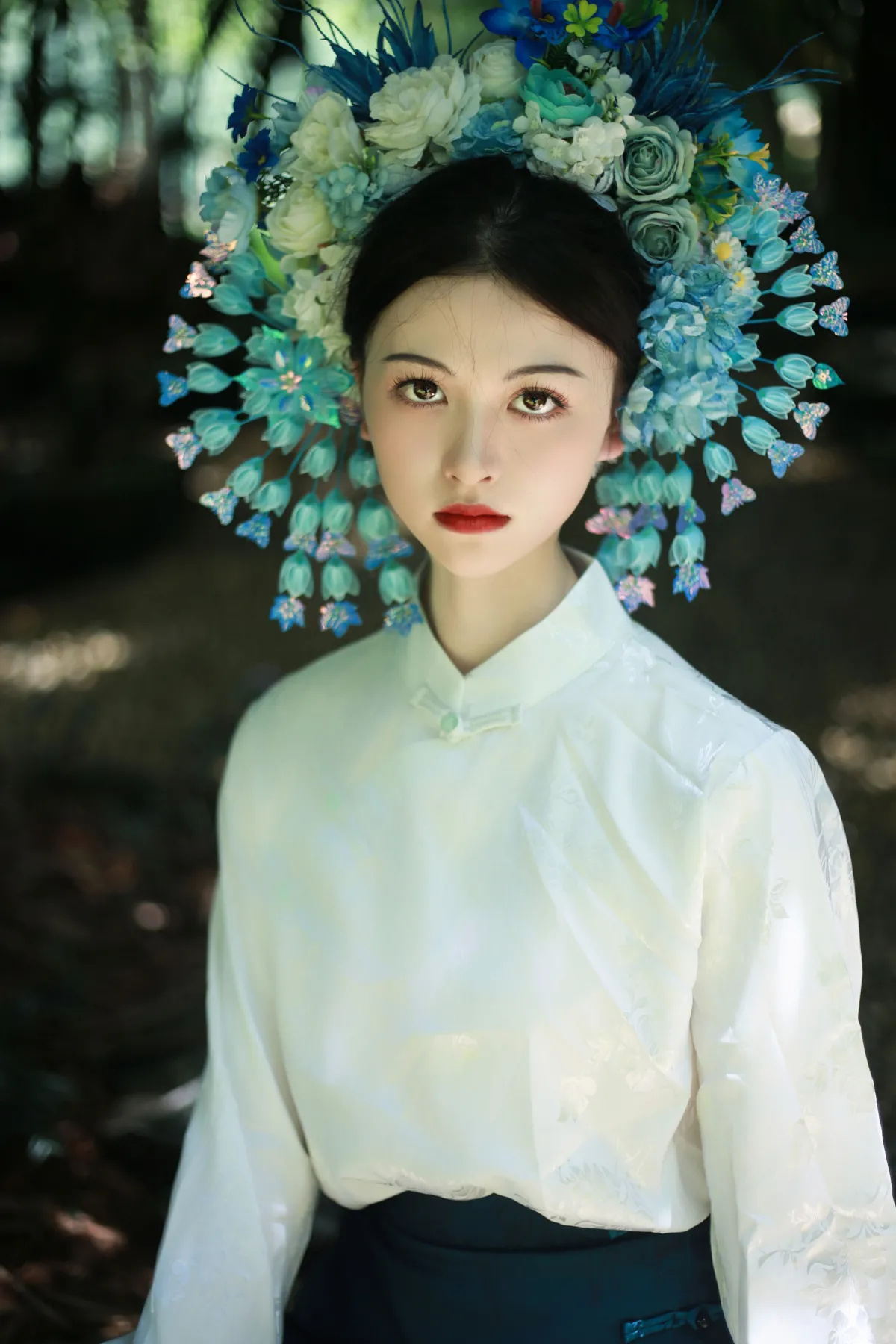 戴花