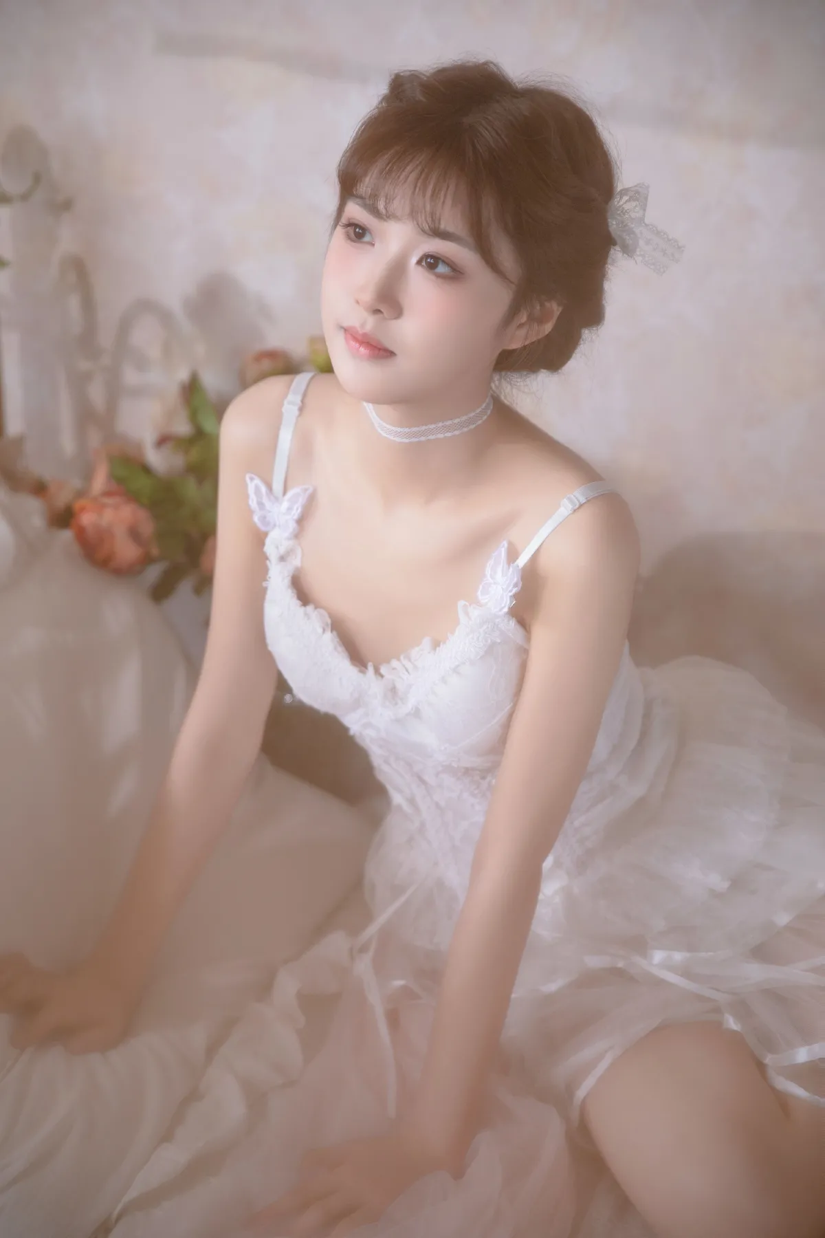 在重庆拍照的星野_月月《白色芭蕾》美图作品图片5