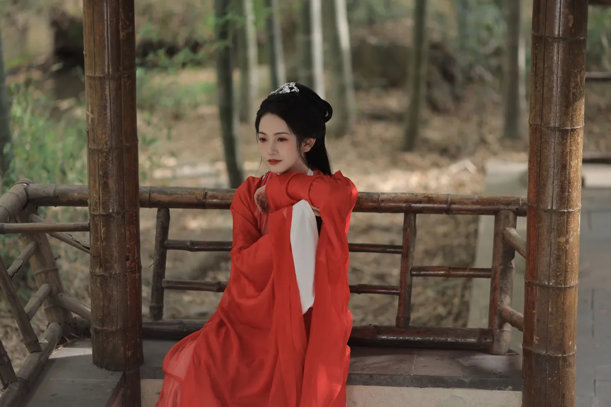 猫八木_言小七《红衣女子》美图作品图片4