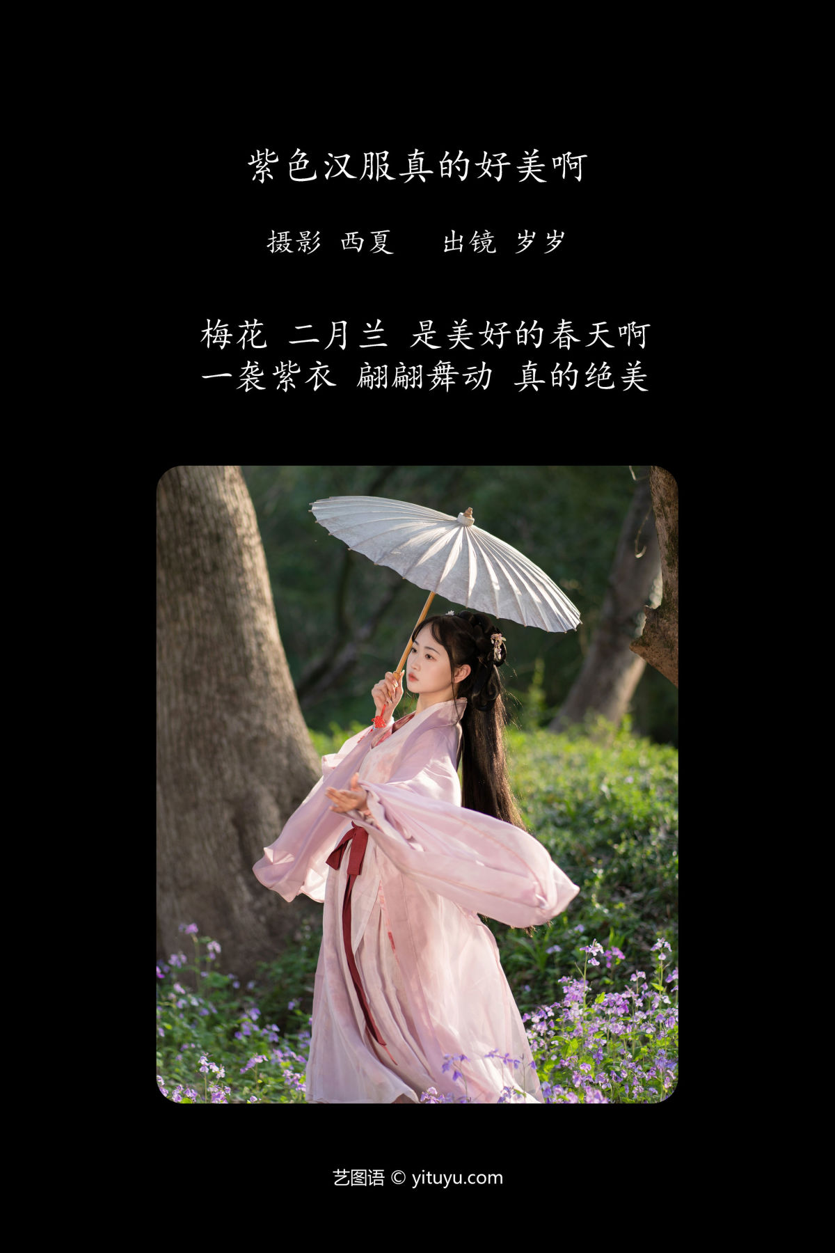 西夏_湫一只岁岁《紫色汉服真的好美啊》美图作品图片2