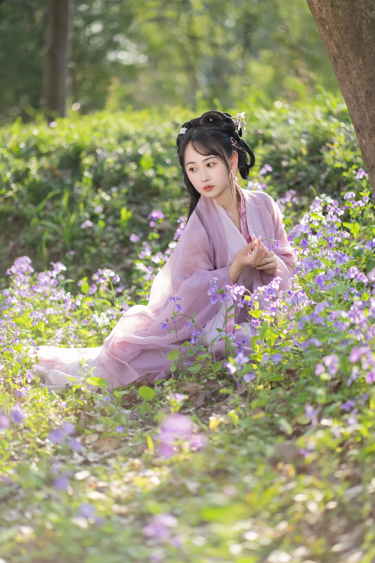 紫色汉服真的好美啊