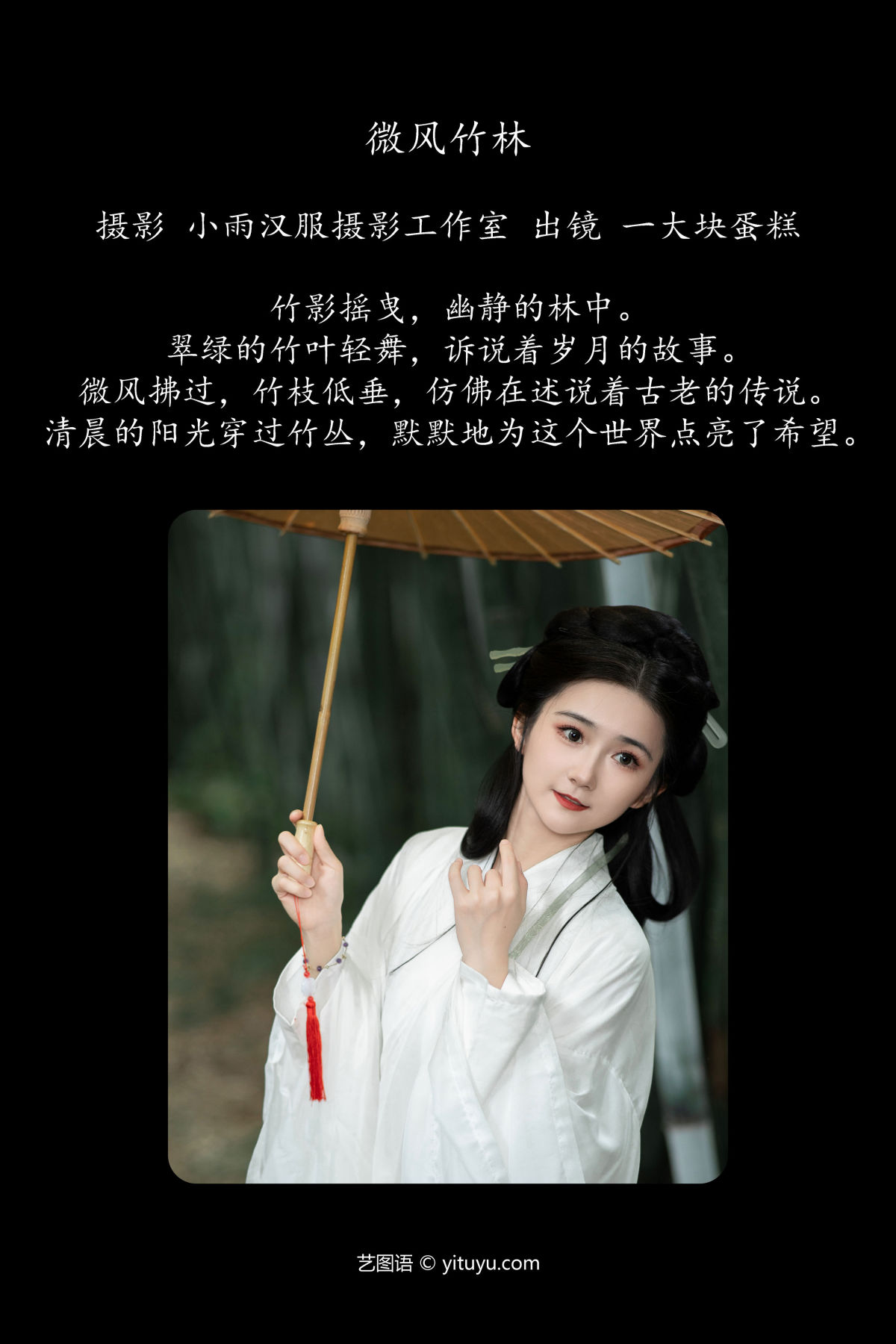 小雨汉服摄影工作室_蛋糕的蛋蛋《微风竹林》美图作品图片2