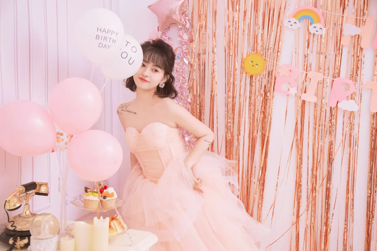 粉色少女生日主题3