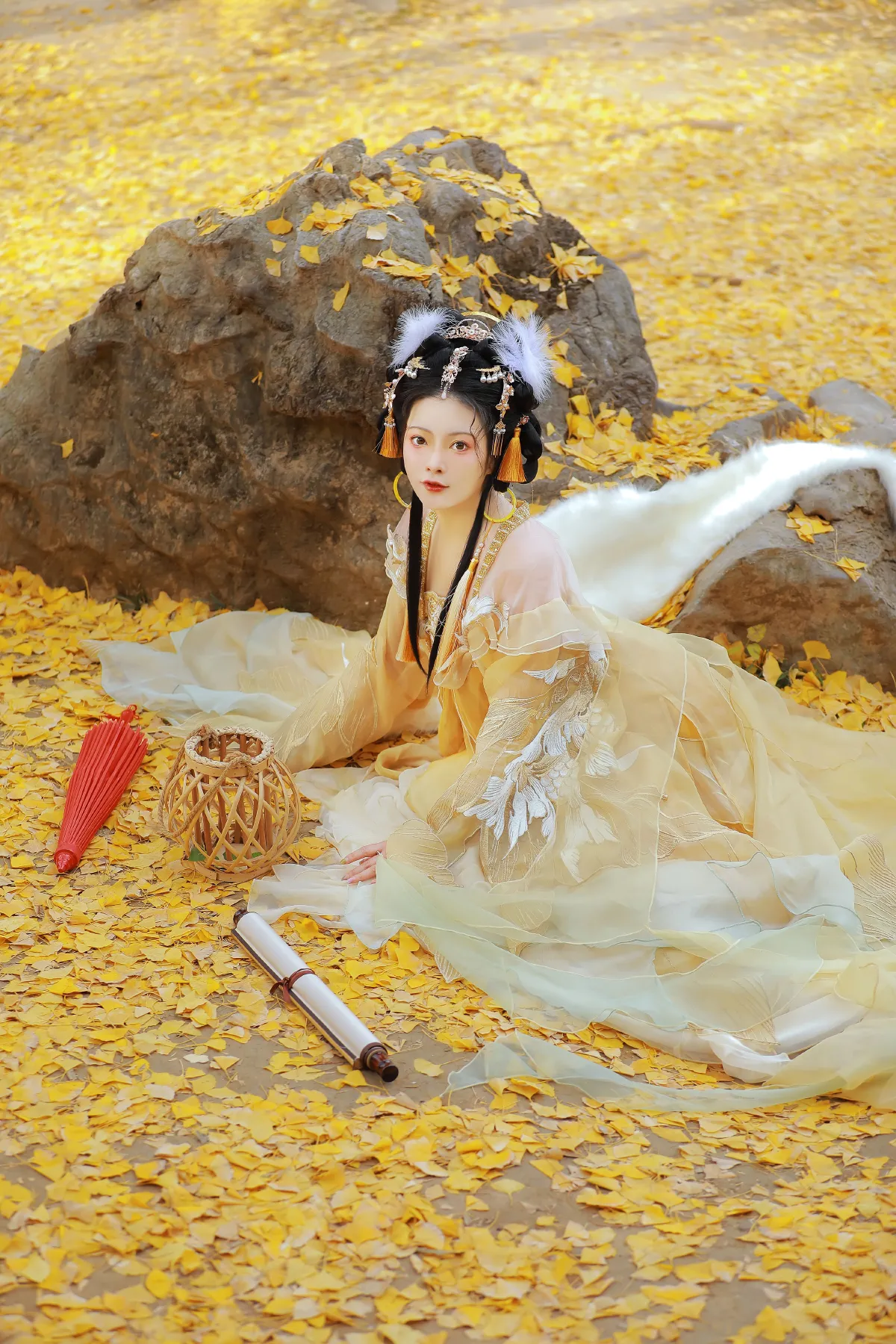 锦鲤戏叶