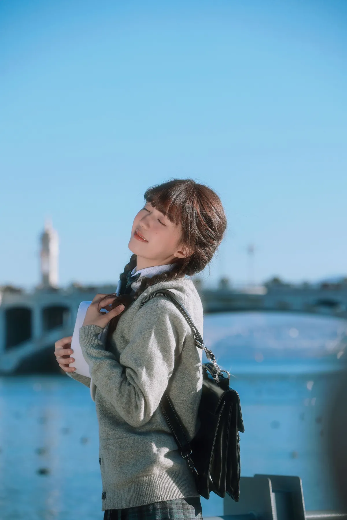 自带氛围感的jk制服写真5