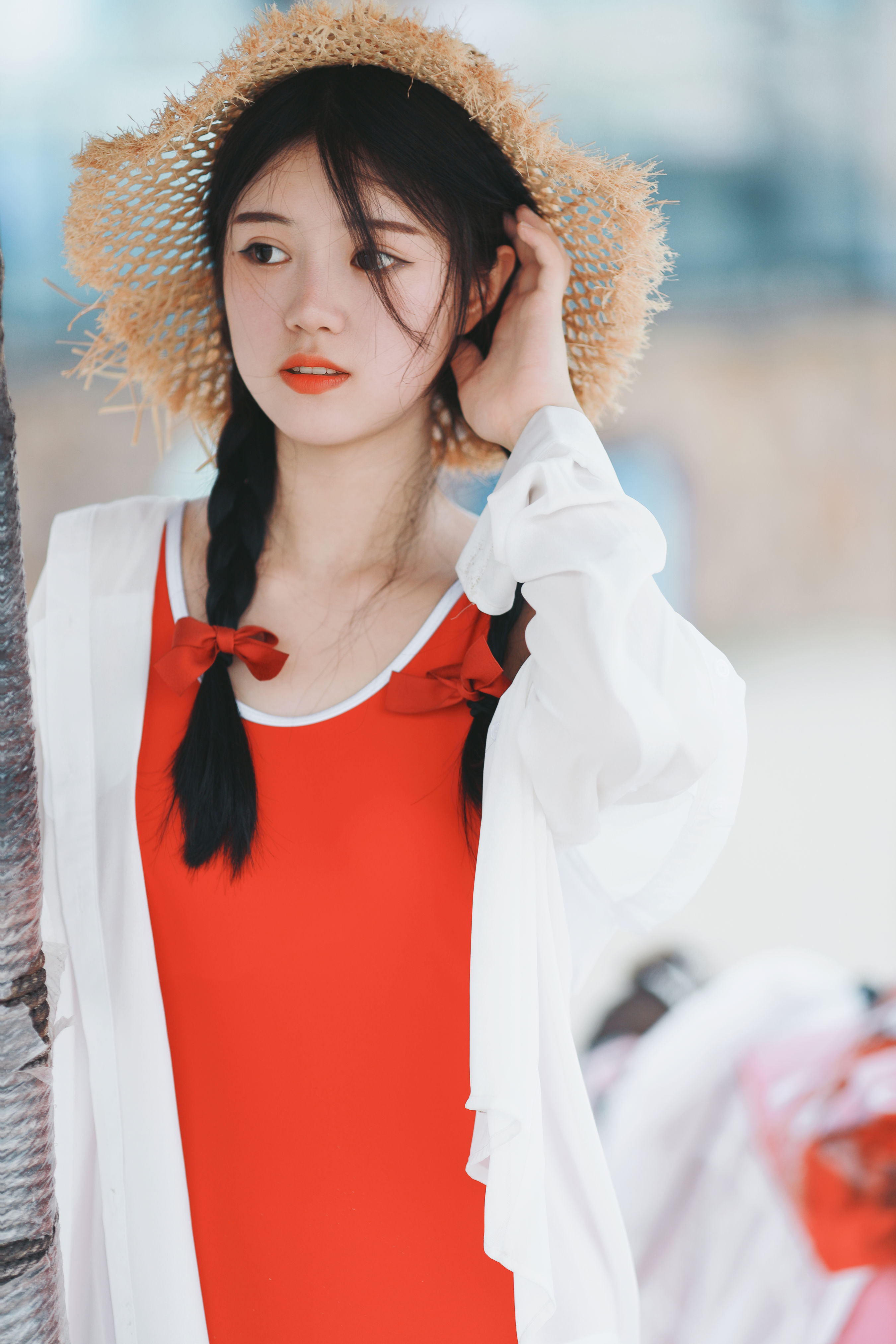 沙滩少女