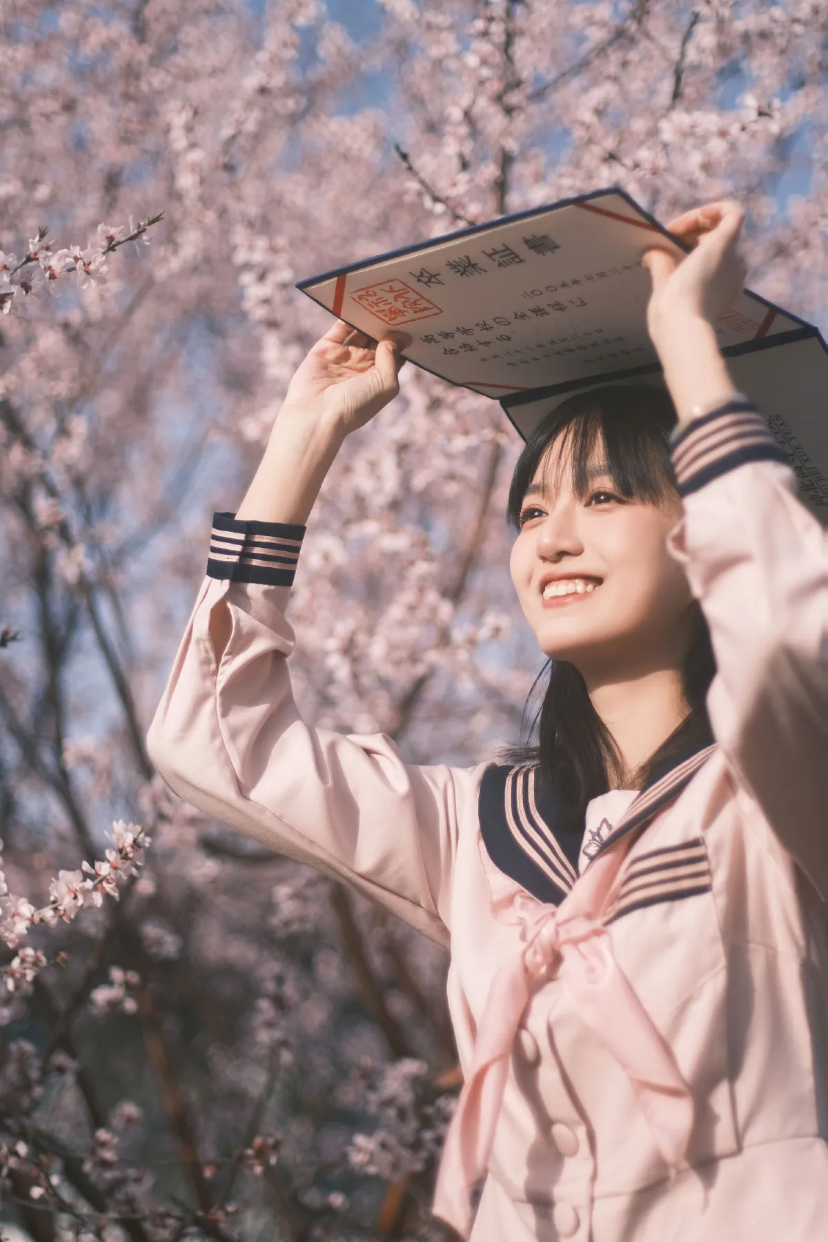 樱花树下樱花妹