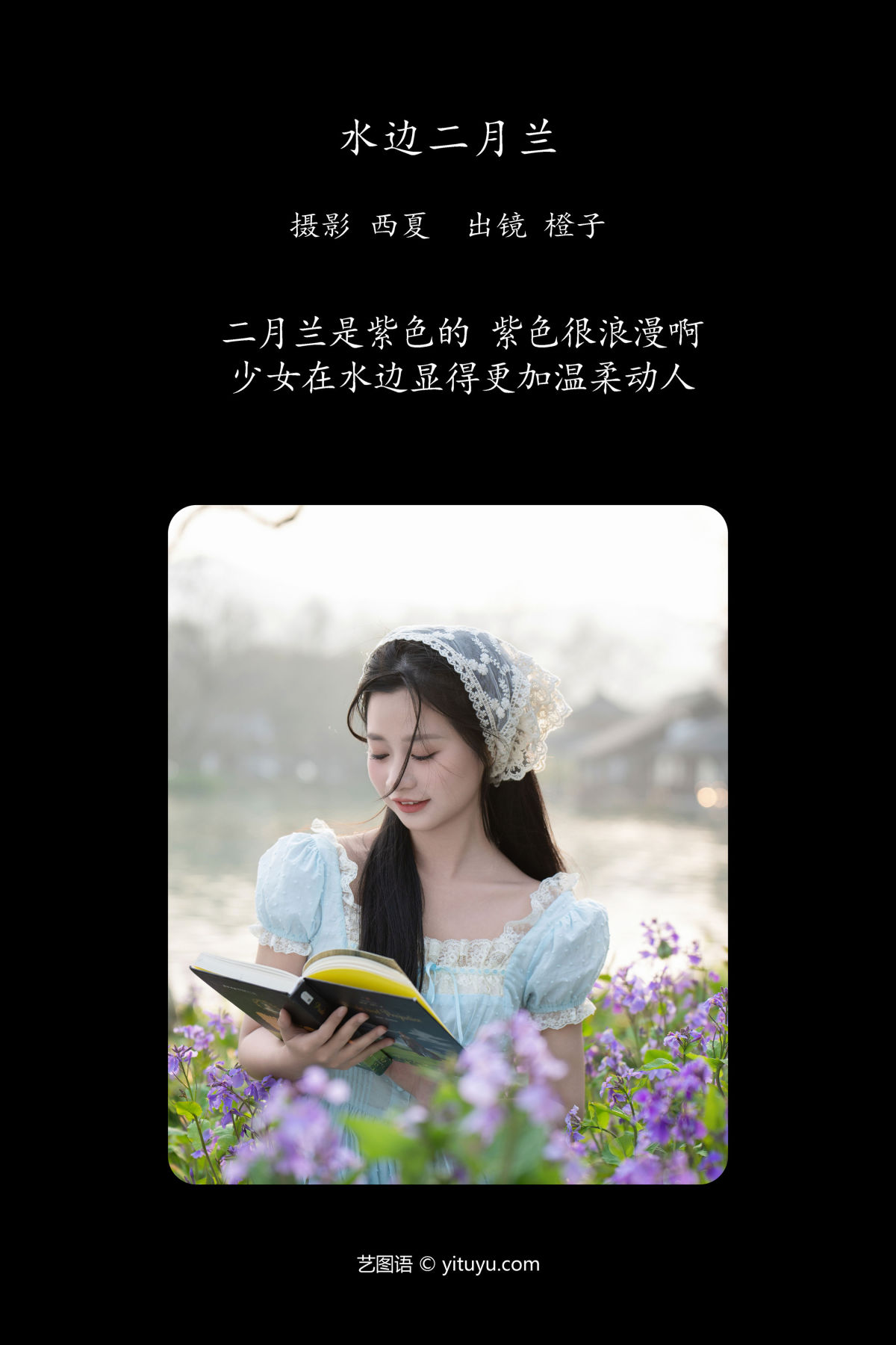 西夏_橙子舒《水边二月兰》美图作品图片2