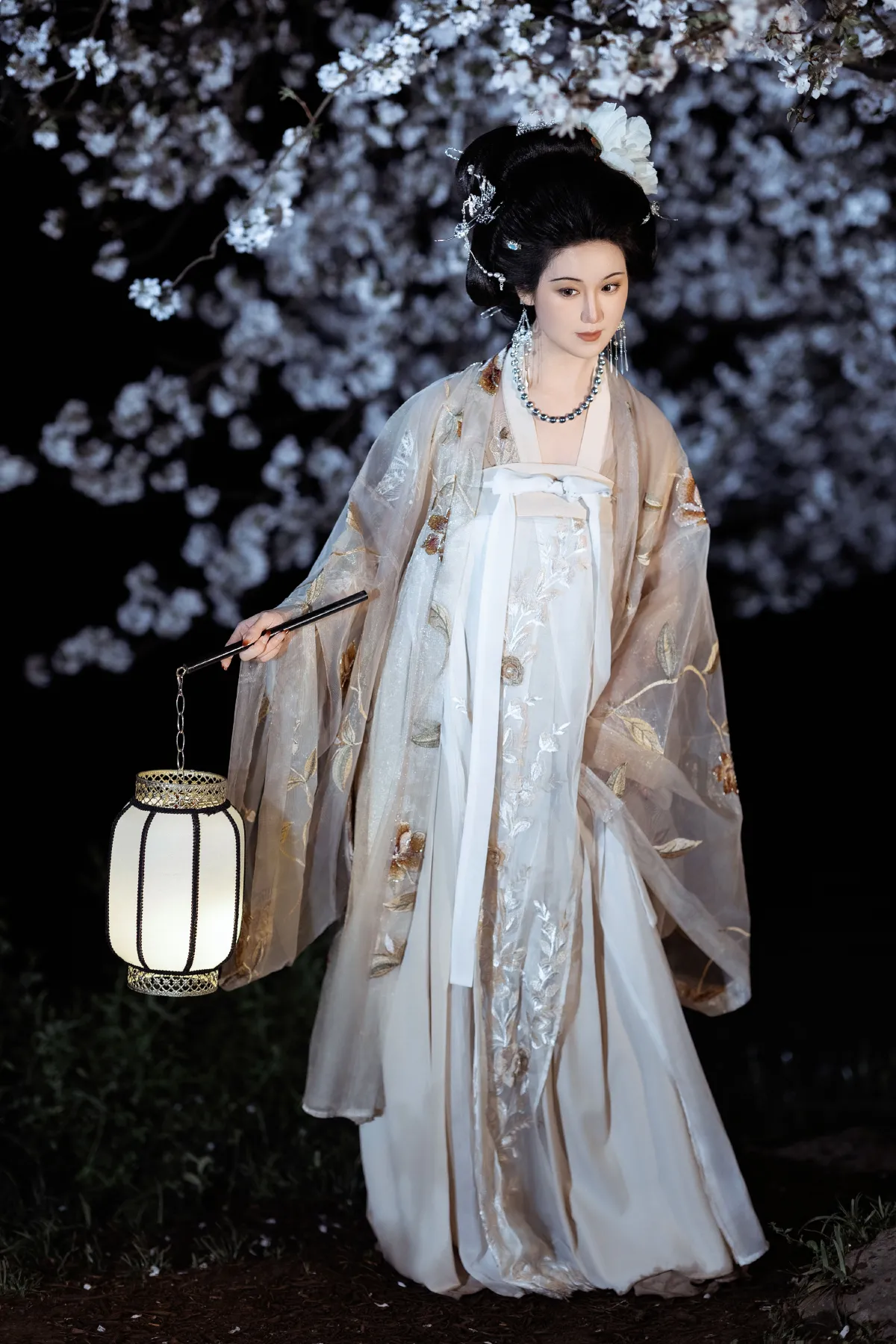 若寒Rock_甘乐喵喵喵《春夜赏樱》美图作品图片3
