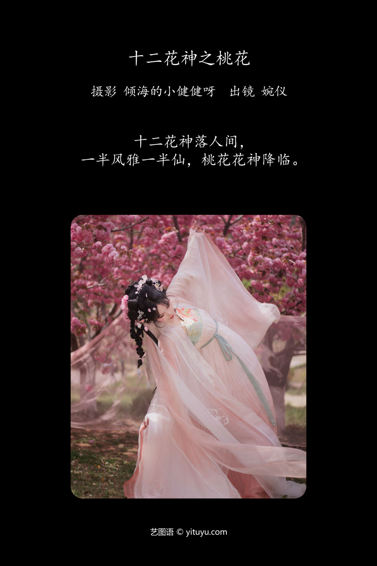 倾海的小健健呀_婉仪《十二花神之桃花》美图作品图片2