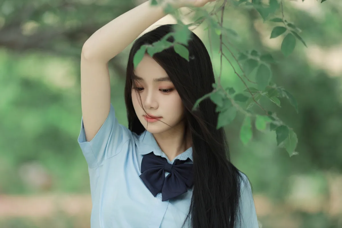 夏日校服裙摆