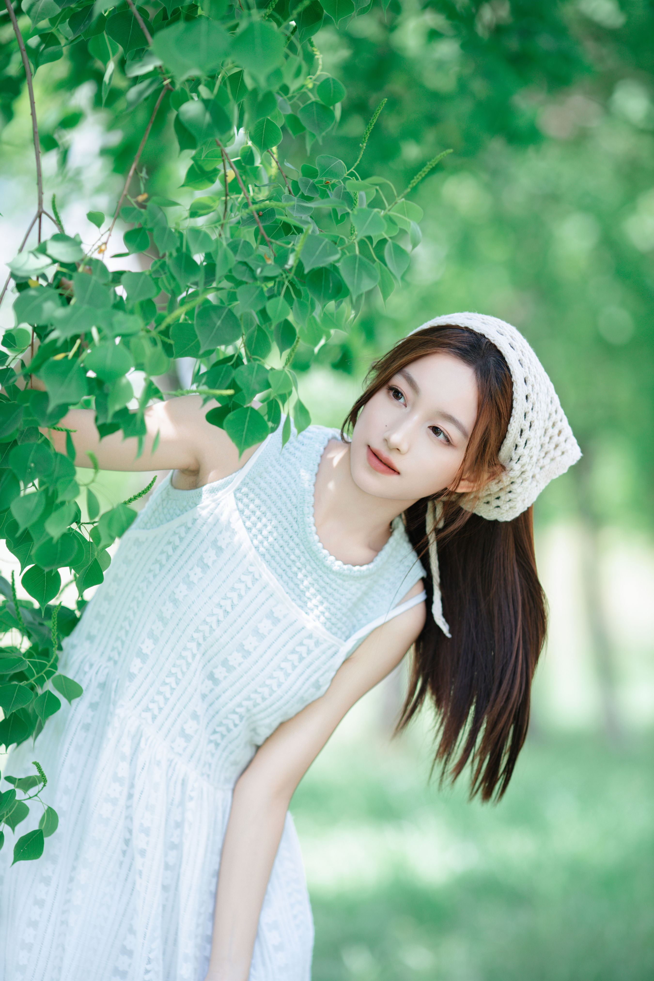 夏日田园少女
