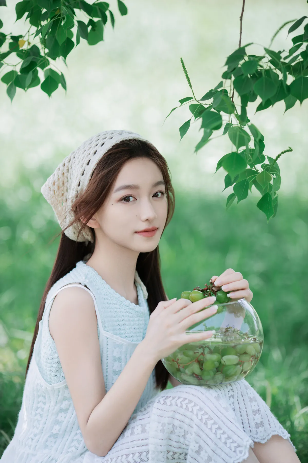 夏日田园少女