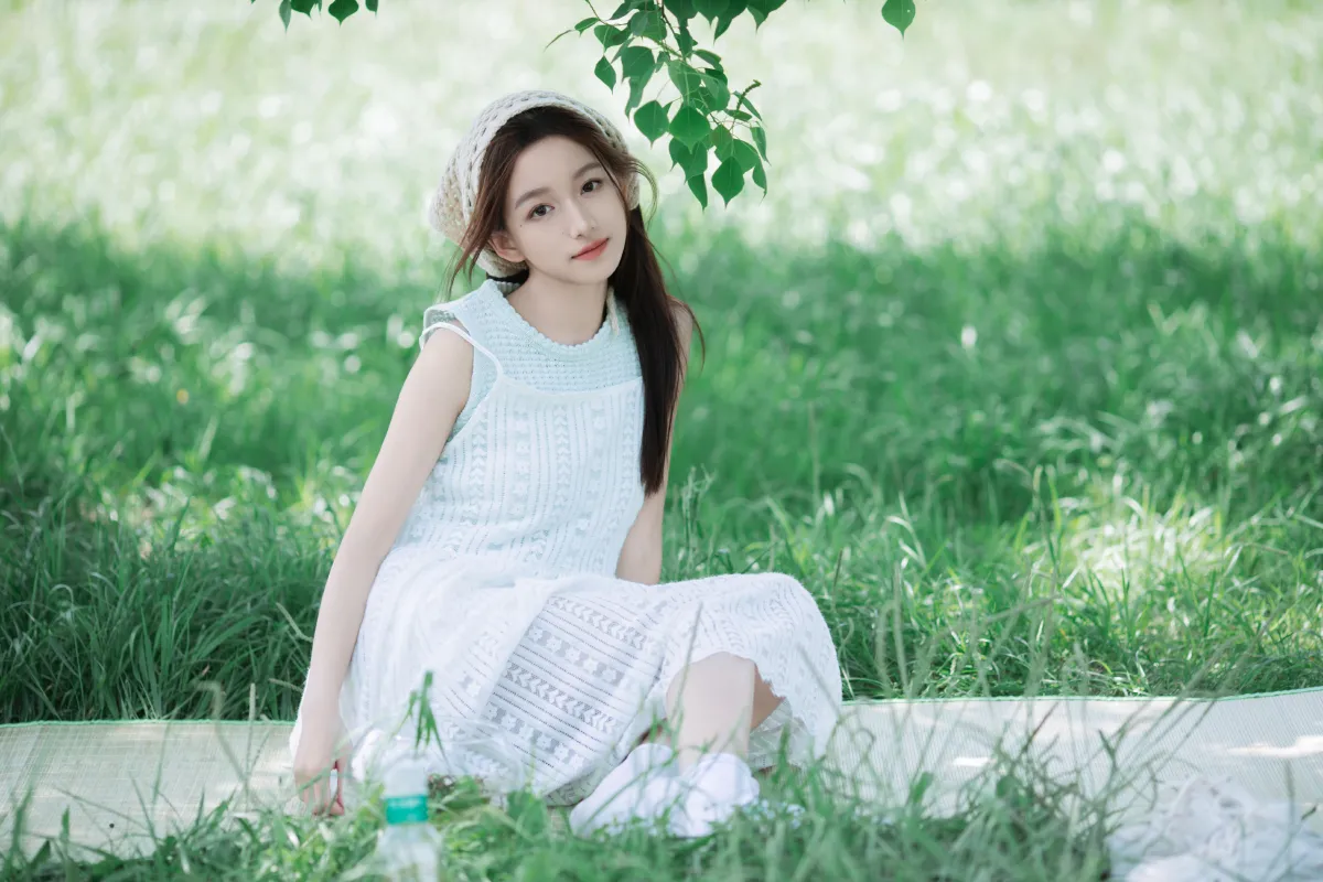 夏日田园少女