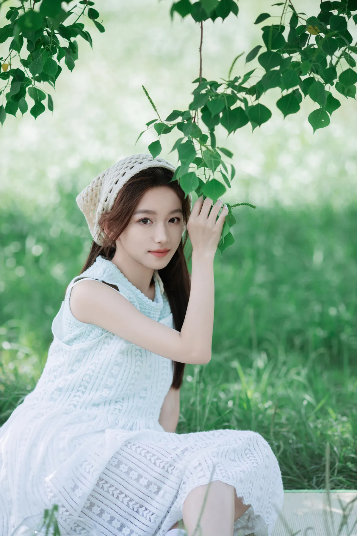 夏日田园少女