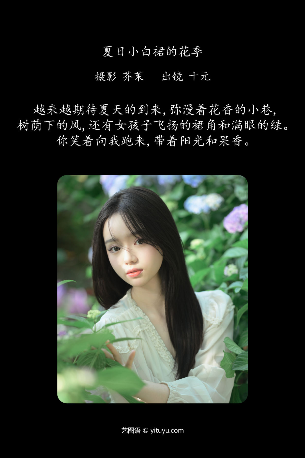 芥茉_十元《夏日小白裙的花季》美图作品图片2