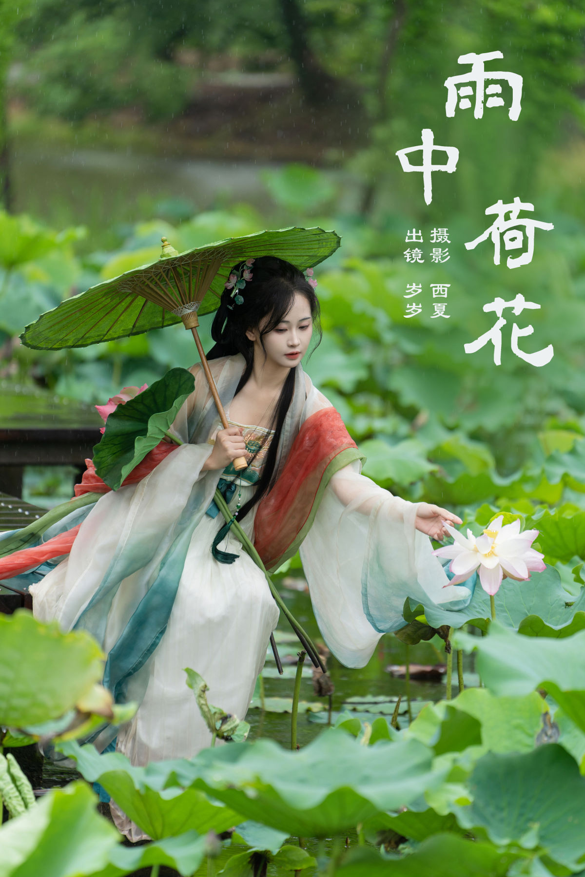 西夏_湫一只岁岁《雨中荷花》美图作品图片1