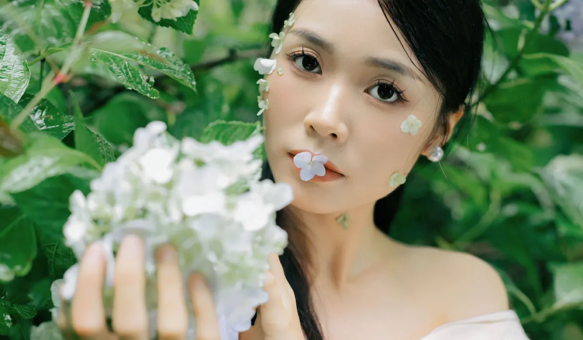 山间绣球花正开