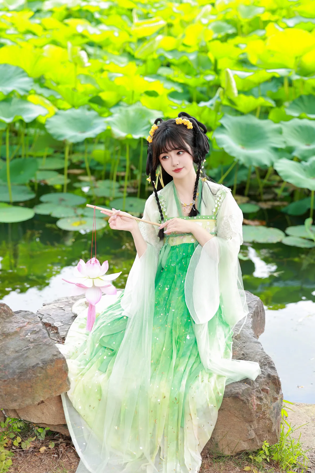 荷塘少女