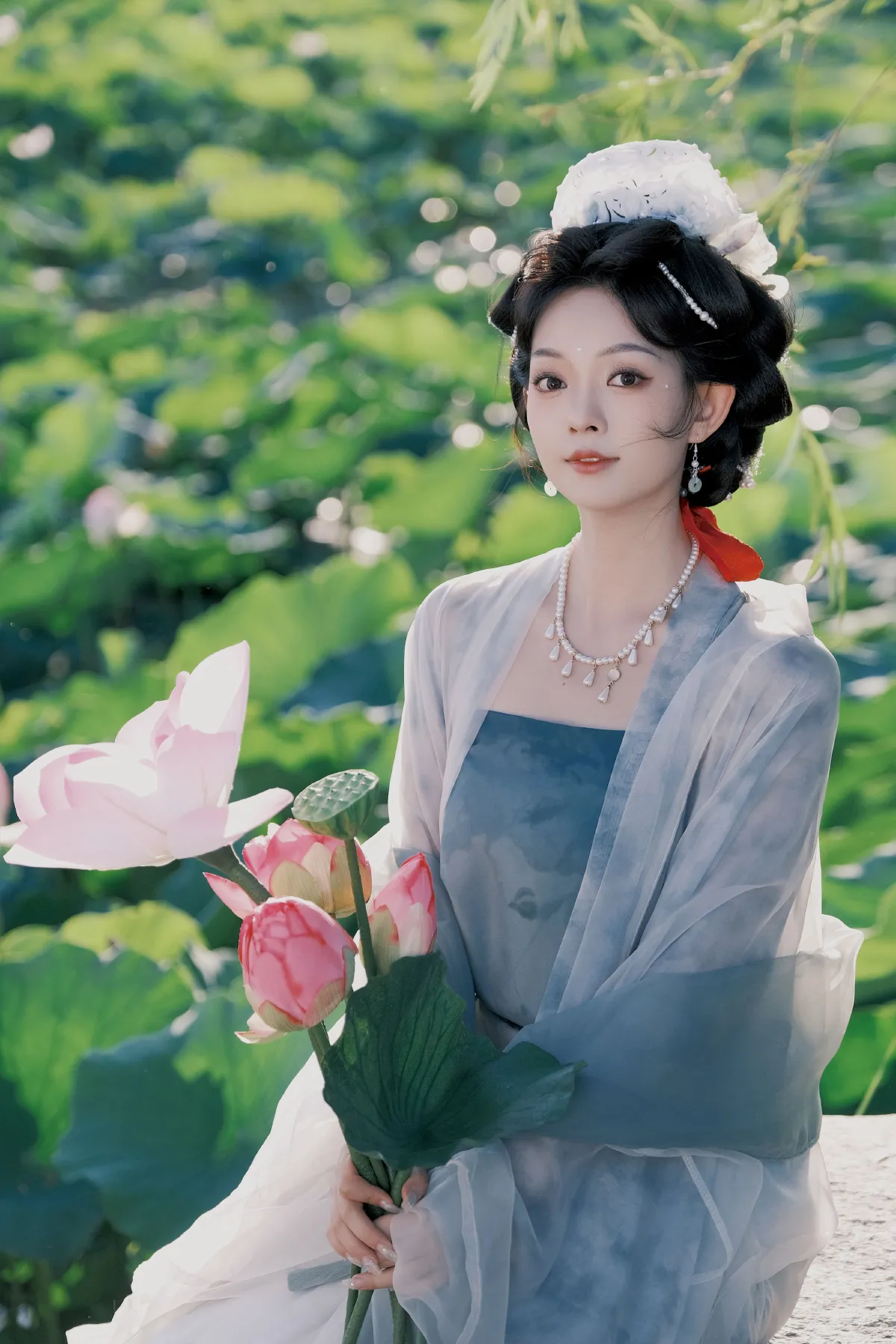 鸦青_秋咪睡大觉《夏荷》美图作品图片2