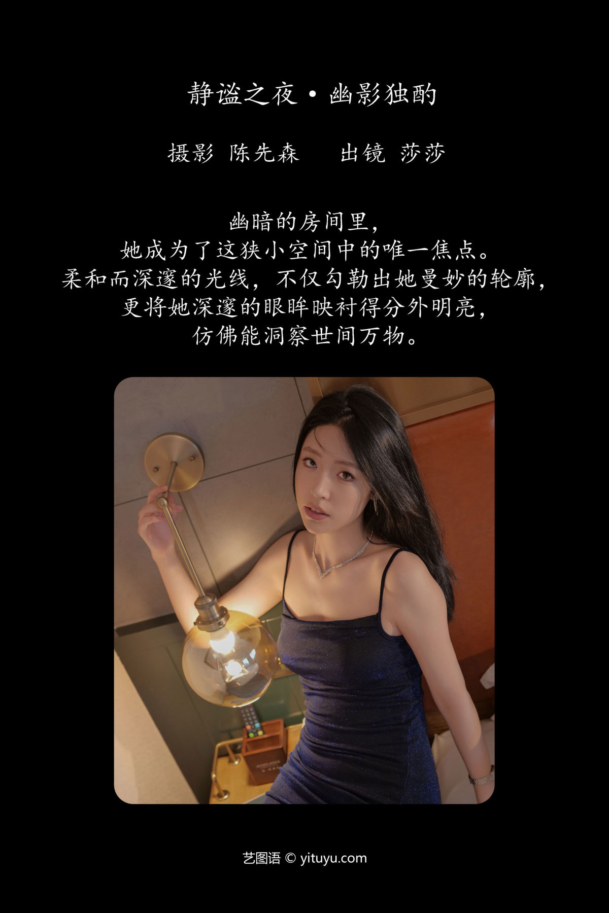 陈先森_莎莎《静谧之夜·幽影独酌》美图作品图片2