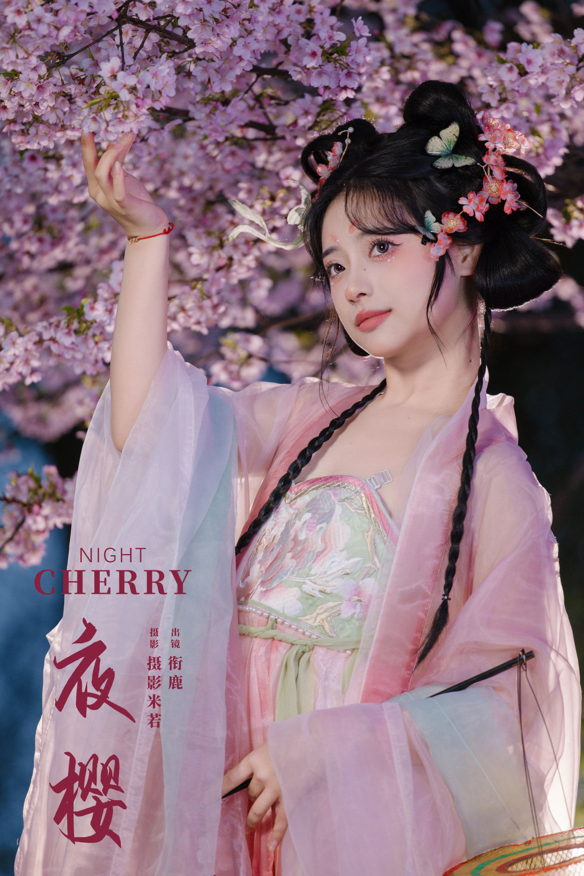 摄影米若_衔鹿《夜樱》美图作品图片1