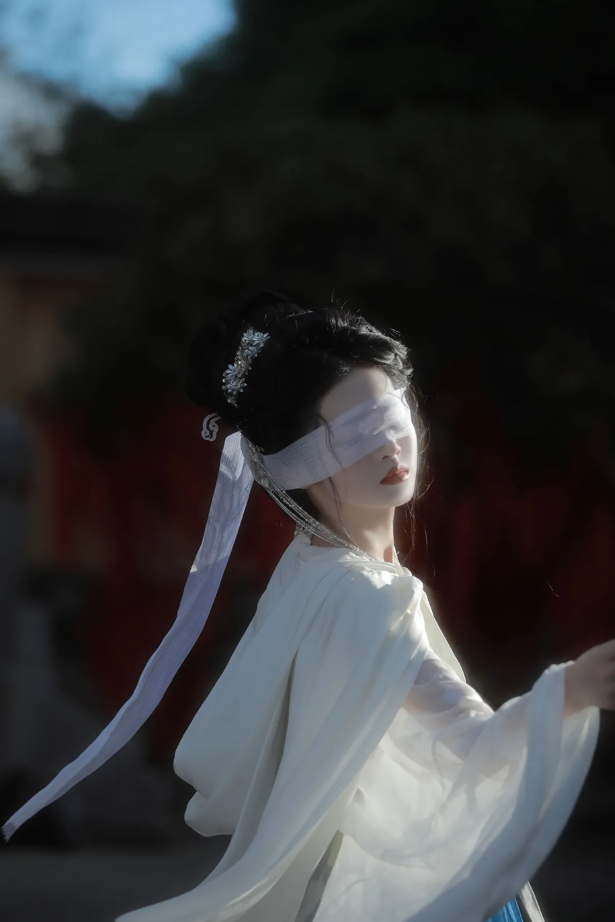 阿录-_一枝眠眠《青山有色，白鹤忘机》美图作品图片4