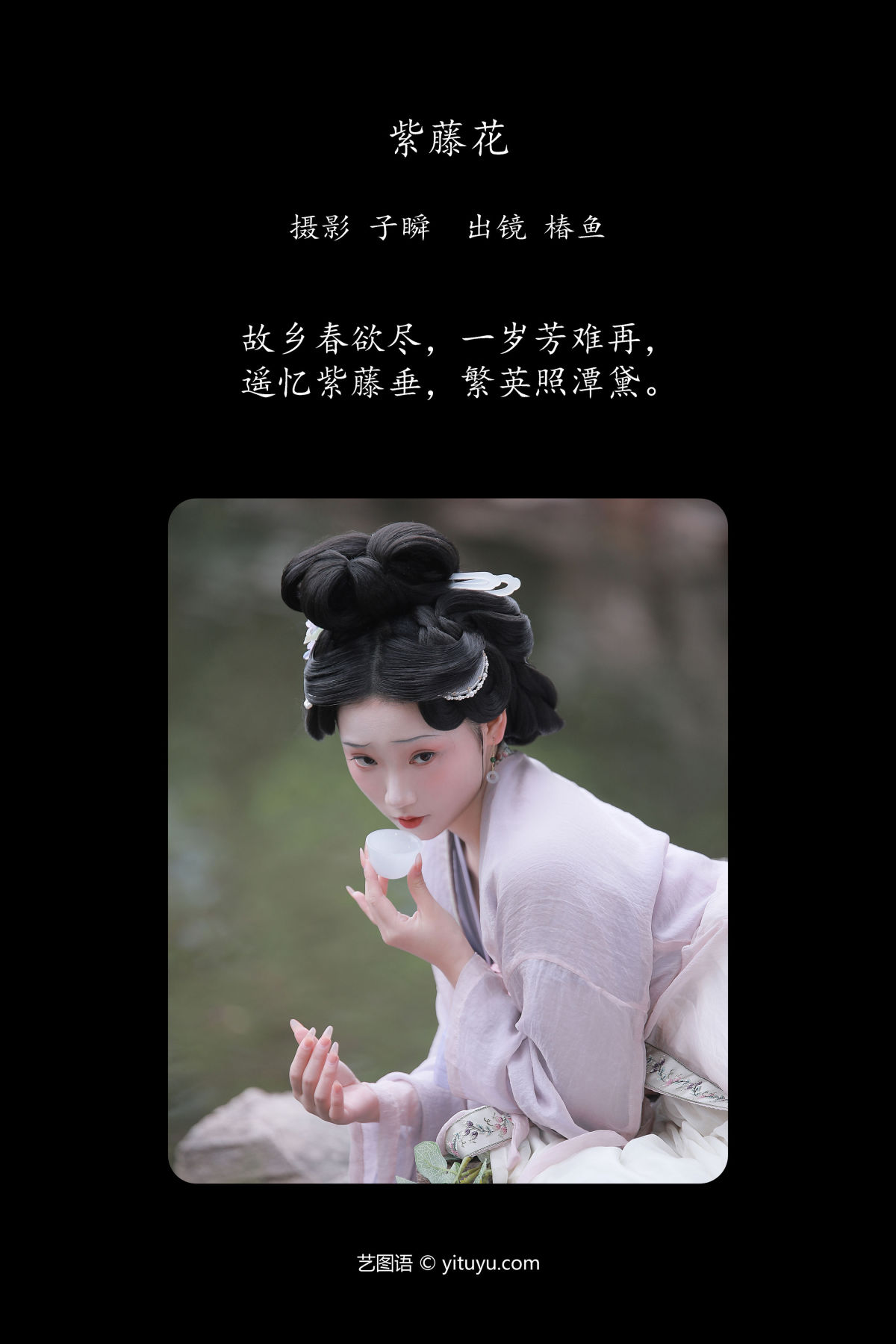 子瞬_椿鱼《紫藤花》美图作品图片2