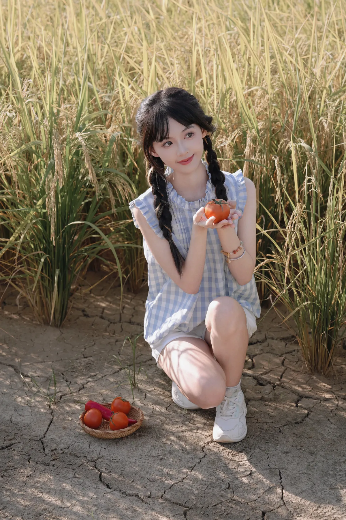 花田稻香，少女轻颜