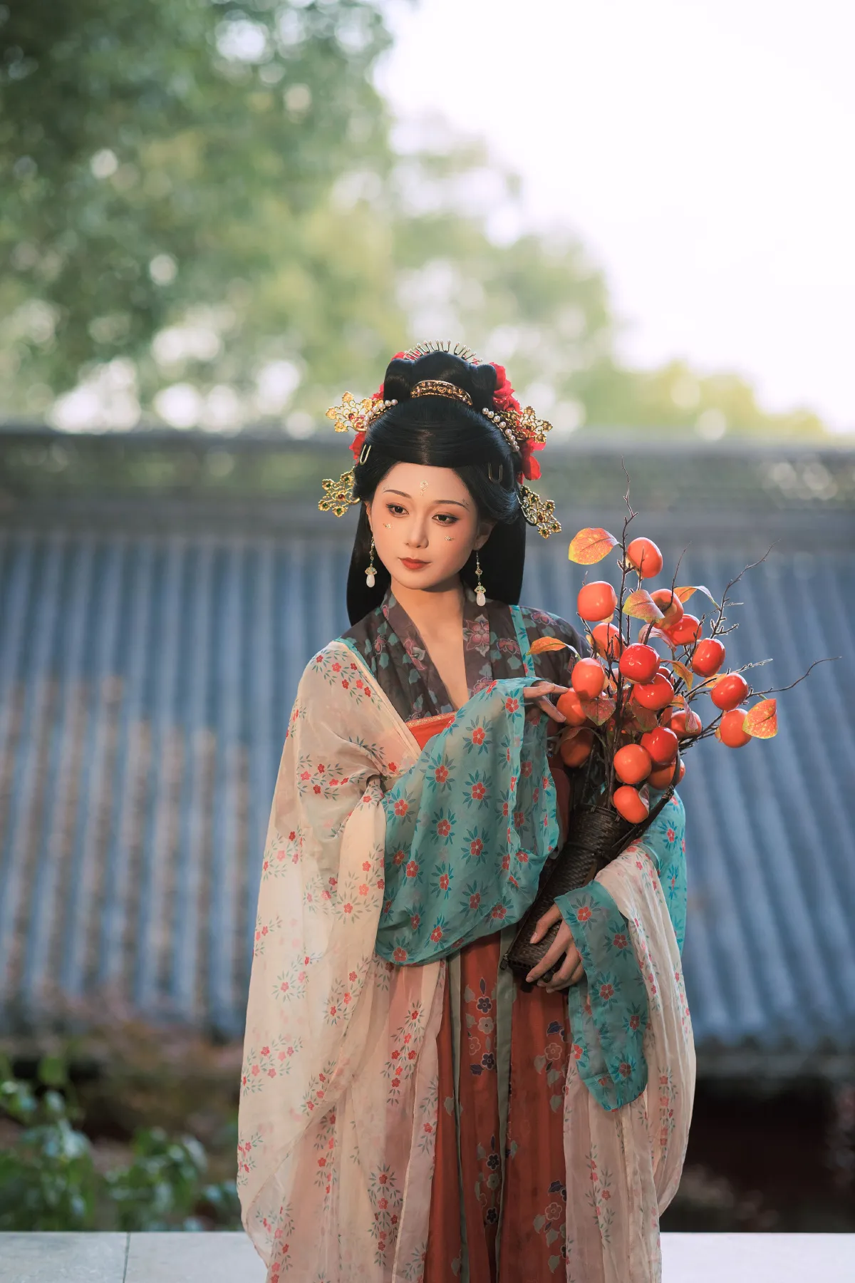 若寒Rock_郑钰熙《山寺踏秋》美图作品图片1