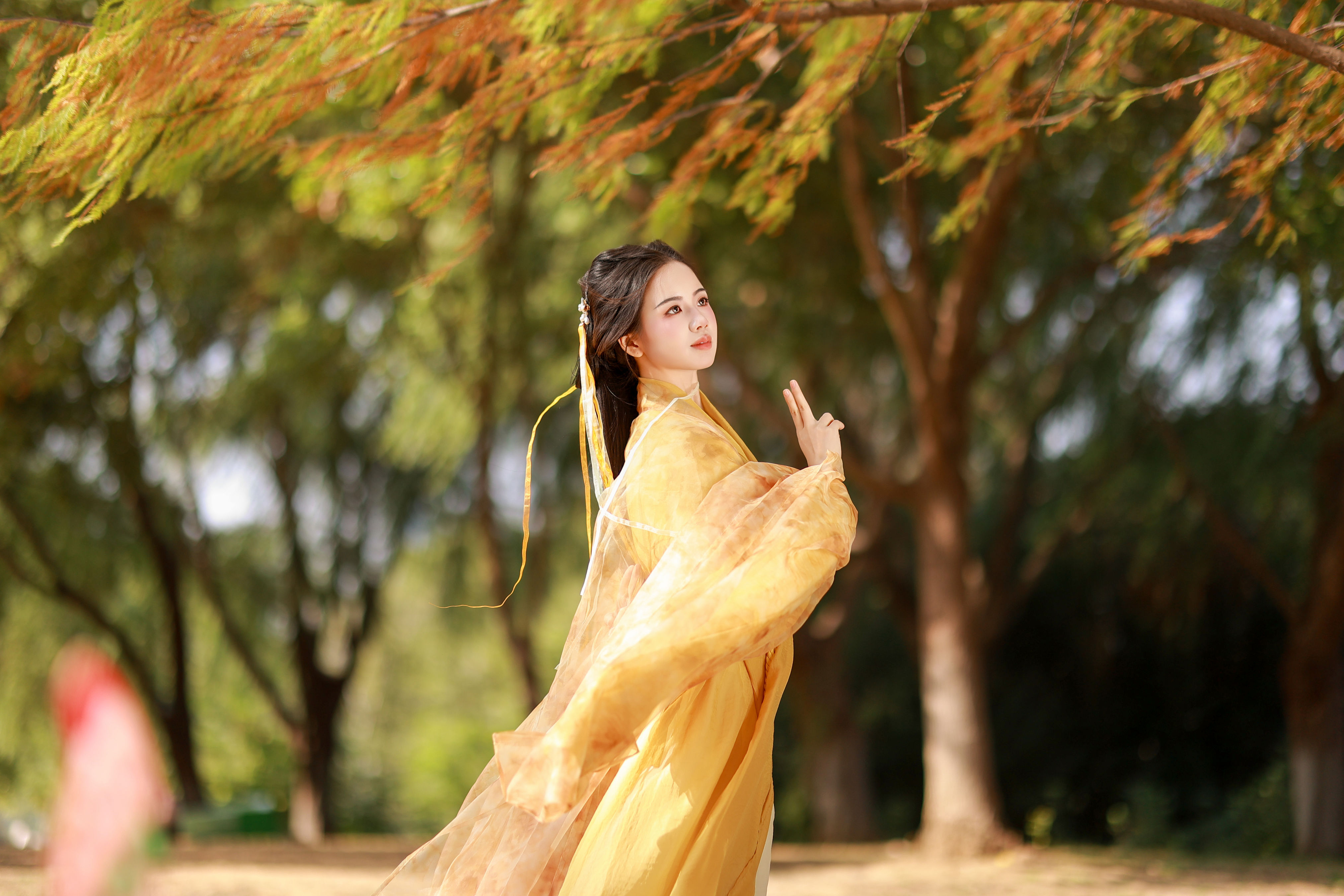 荷叶叶_小杜同学《黄衫女子》美图作品图片4