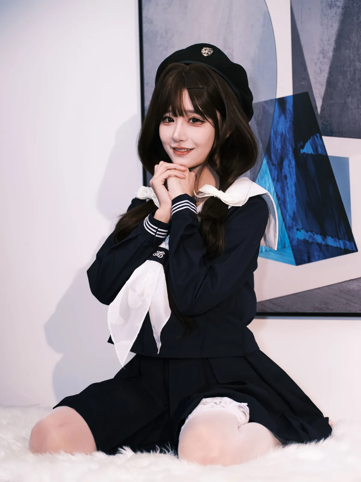 女水手的假日 深蓝白丝版